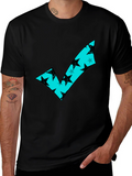 Modern Check Mark Tee - Stylish Graphic T-Shirt
