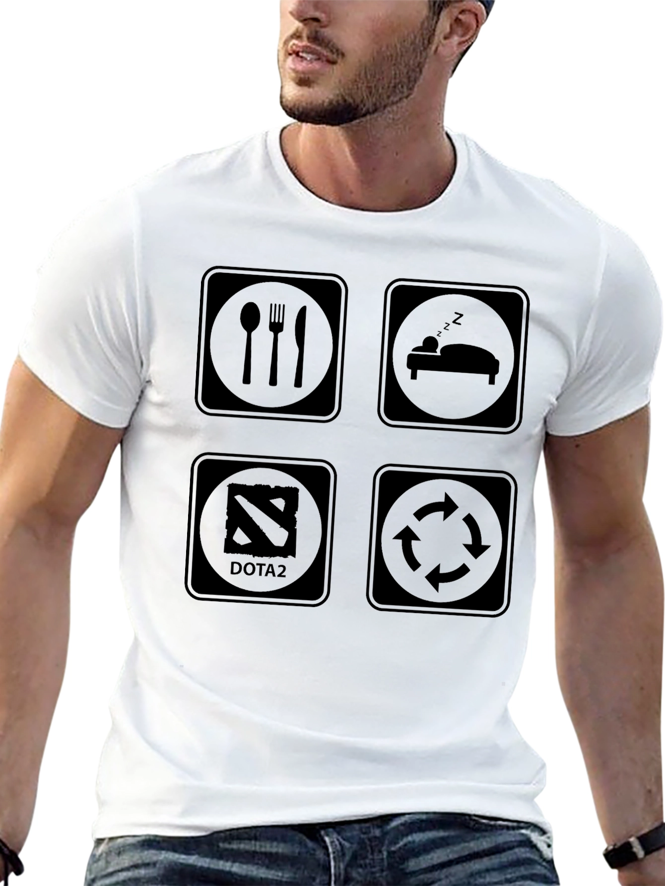 Eat Sleep Dota 2 Rotate T-Shirt