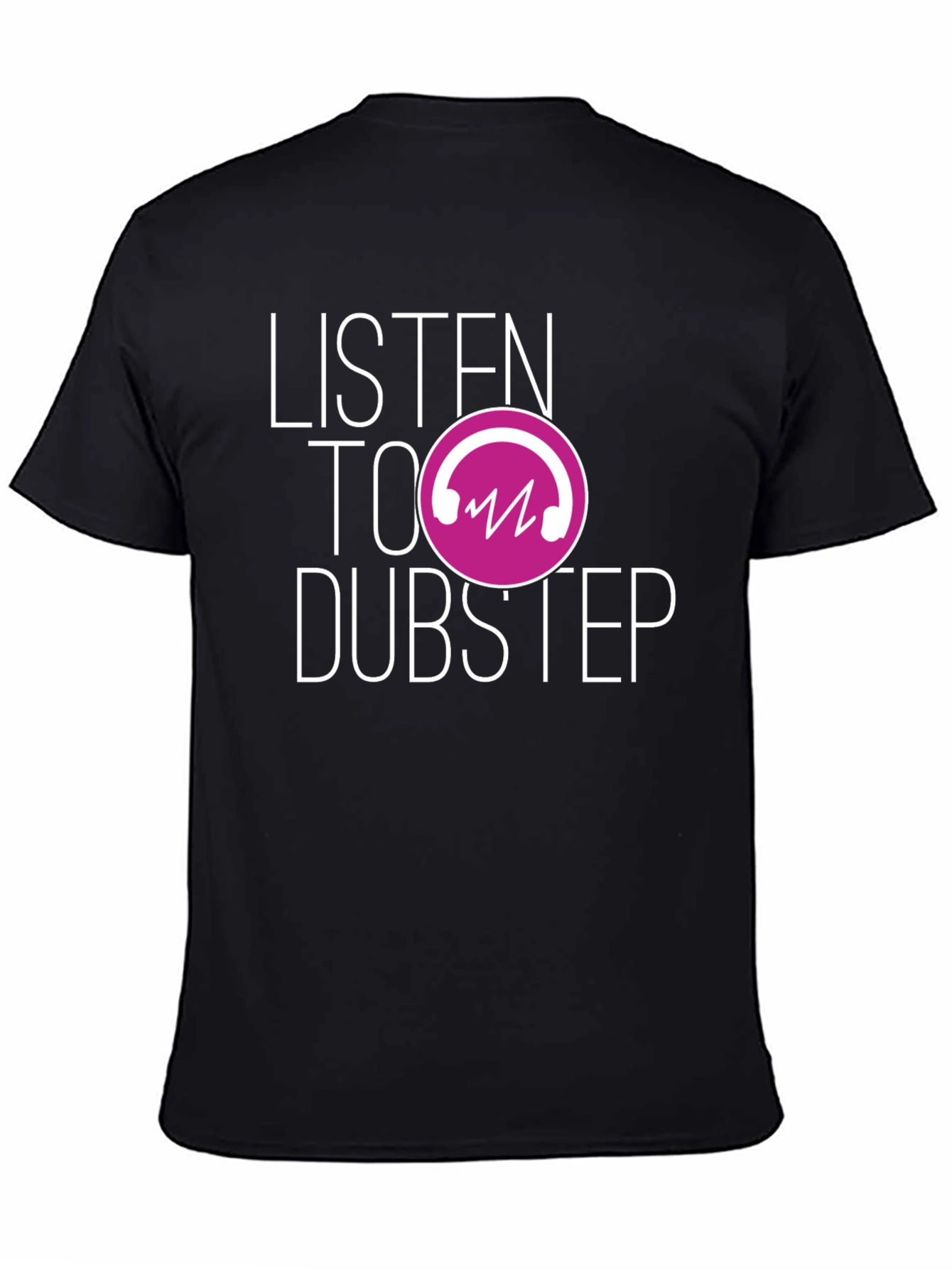 Listen to Dubstep Graphic Tee - Black Cotton T-Shirt