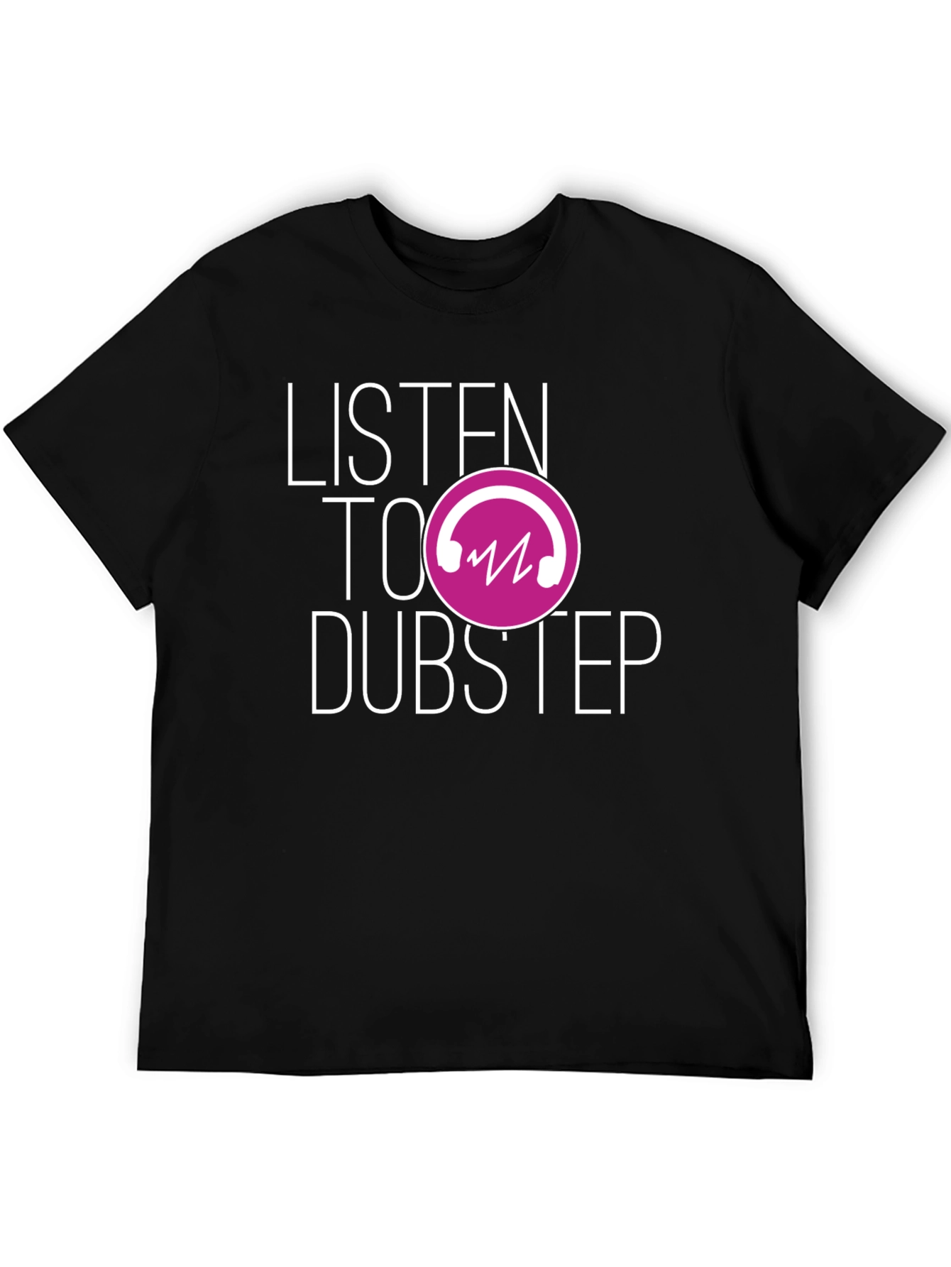 Listen to Dubstep Graphic Tee - Black Cotton T-Shirt