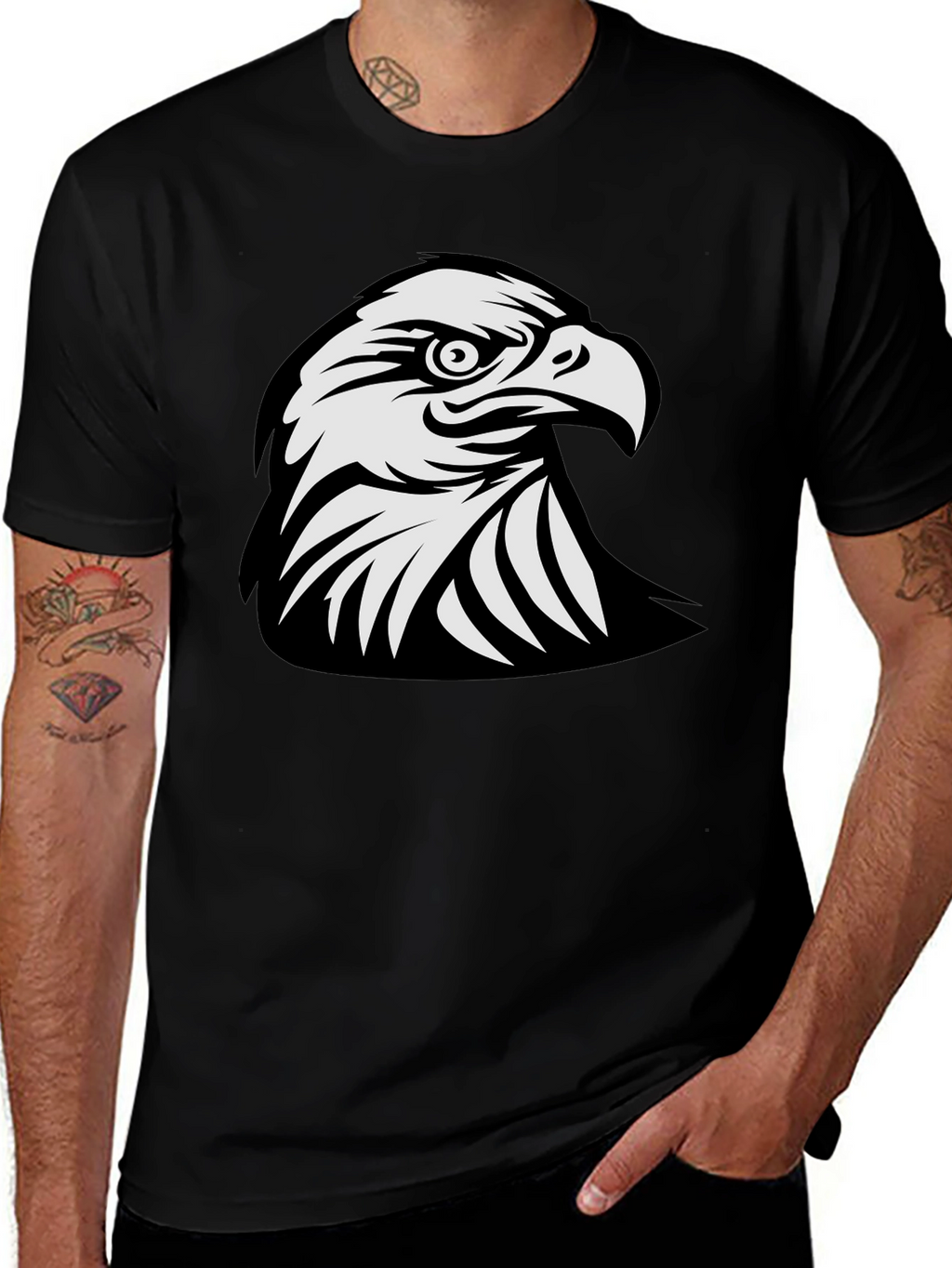 Black Eagle Graphic T-Shirt - Bold & Stylish