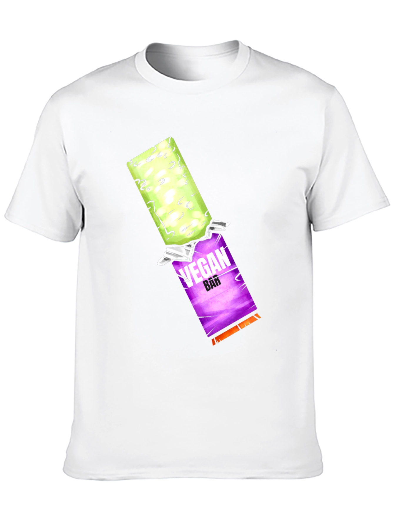 Vegan Bar Graphic Tee - Black Casual T-Shirt