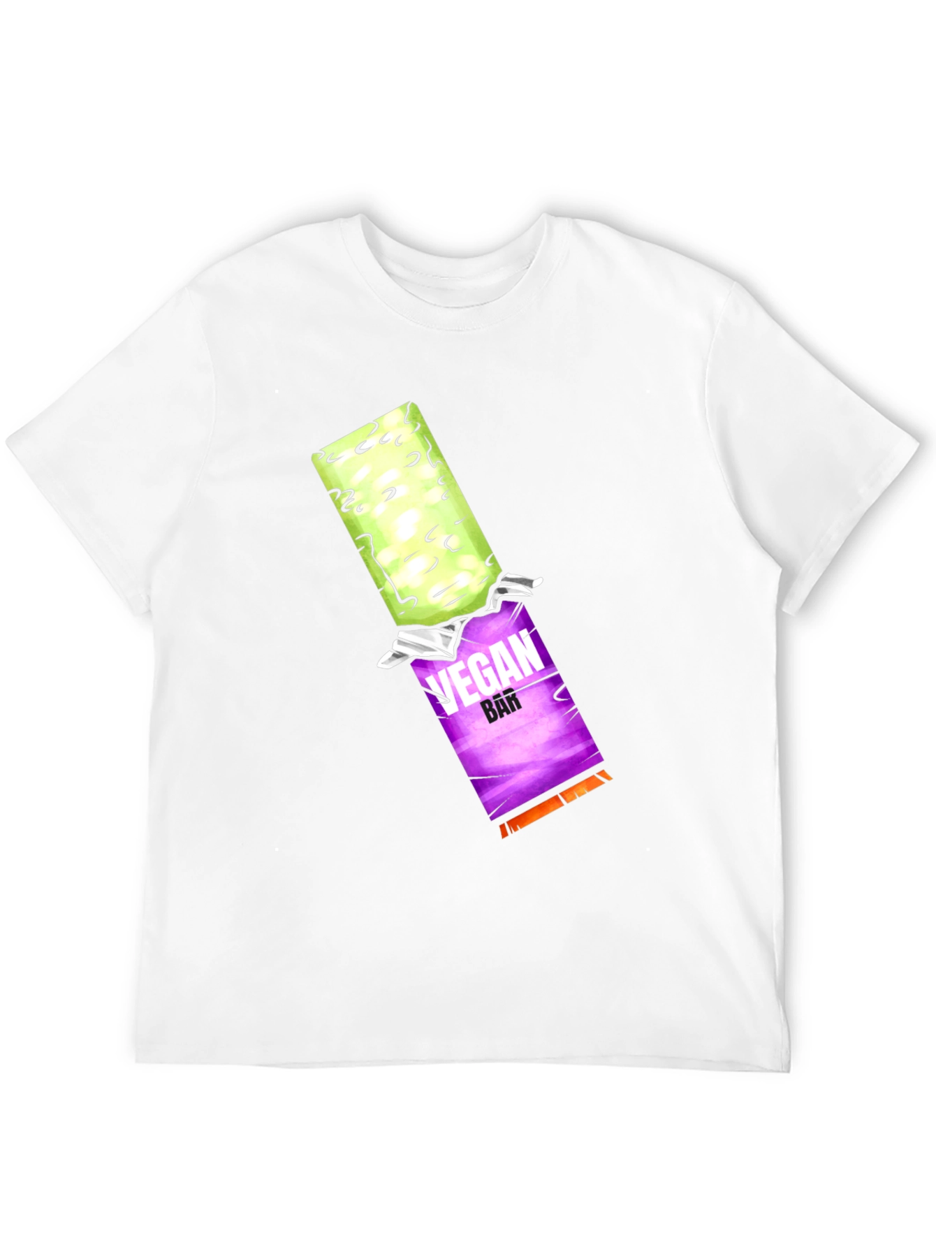 Vegan Bar Graphic Tee - Black Casual T-Shirt