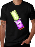 Vegan Bar Graphic Tee - Black Casual T-Shirt