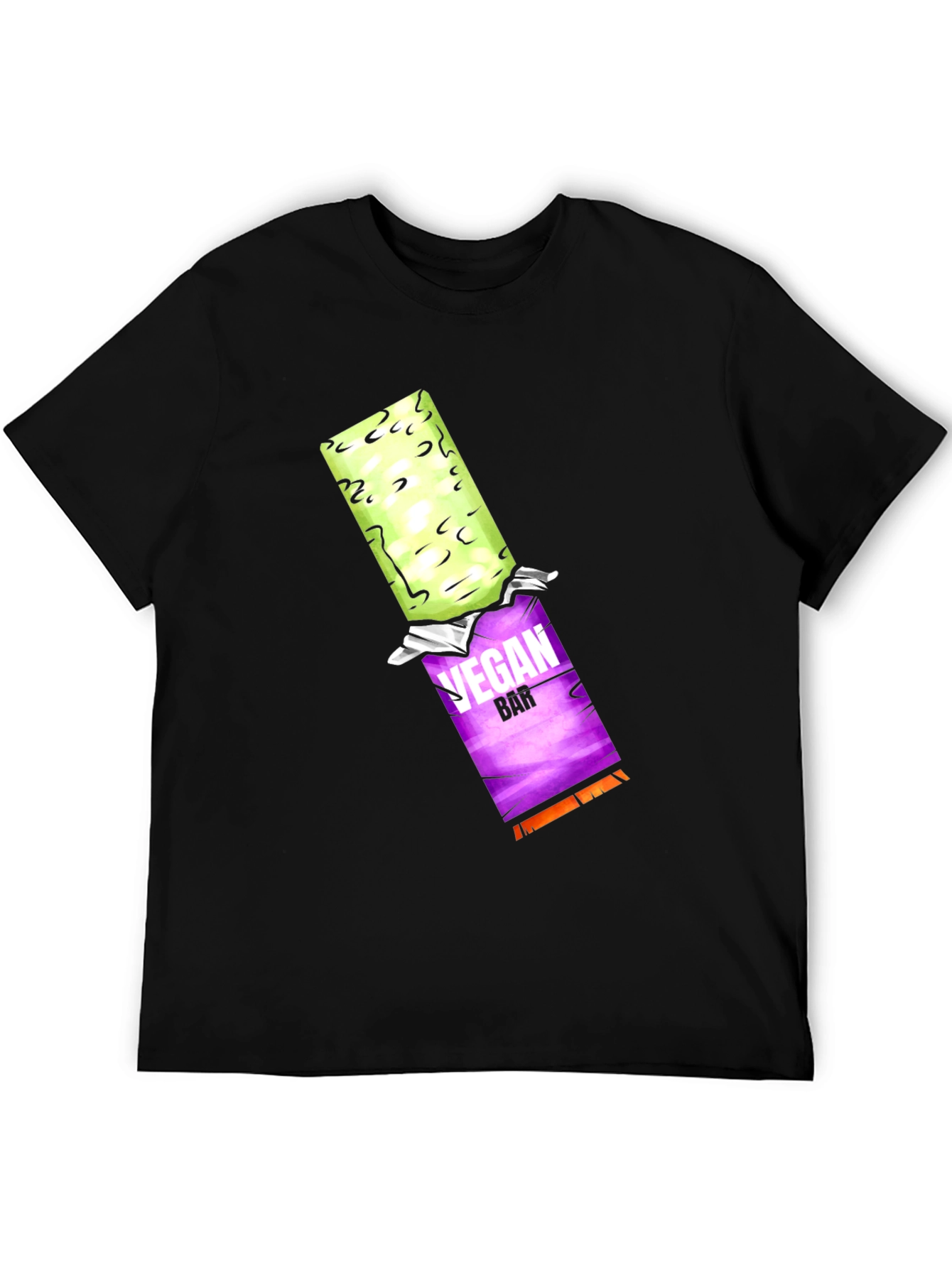 Vegan Bar Graphic Tee - Black Casual T-Shirt