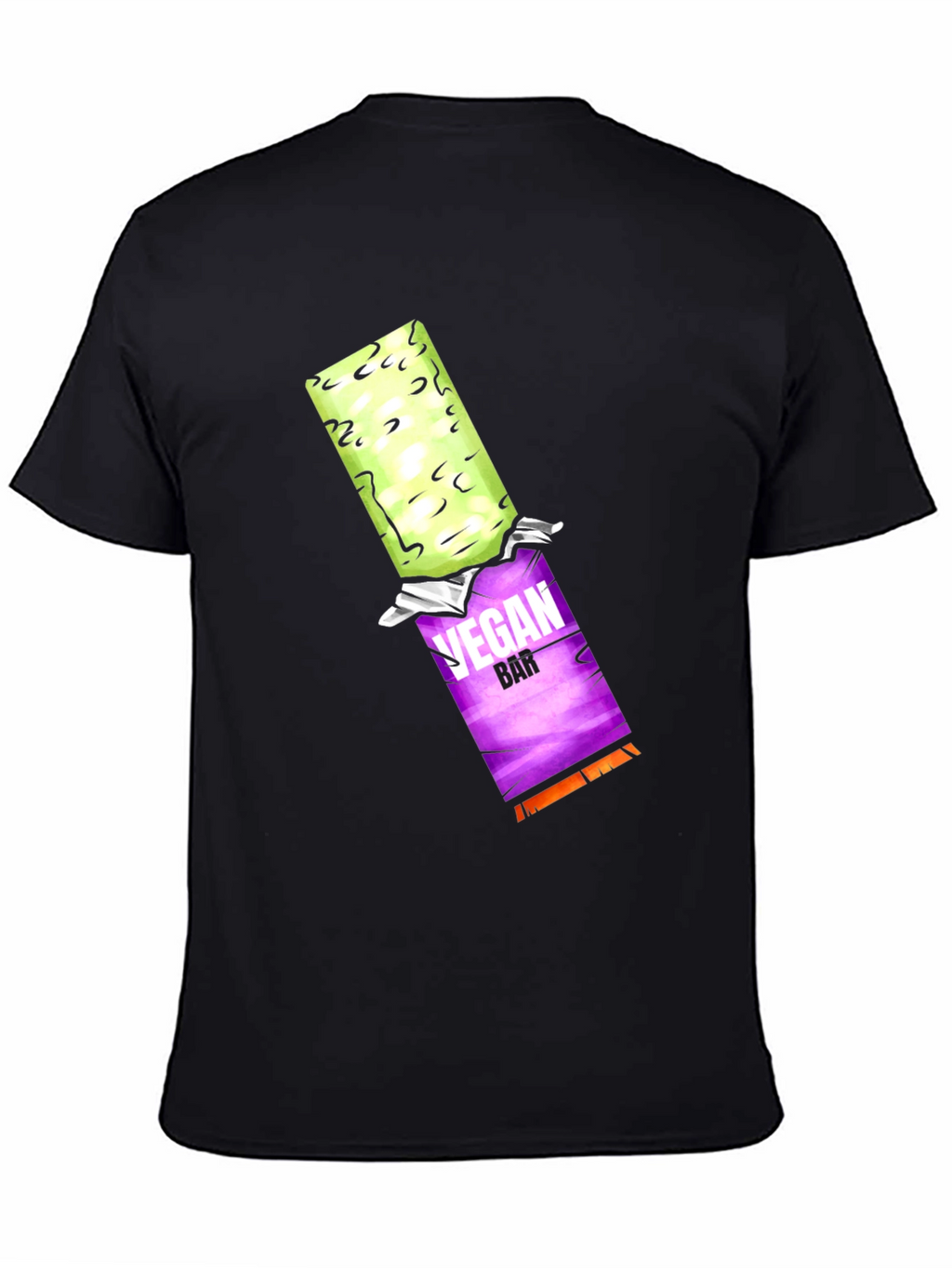 Vegan Bar Graphic Tee - Black Casual T-Shirt