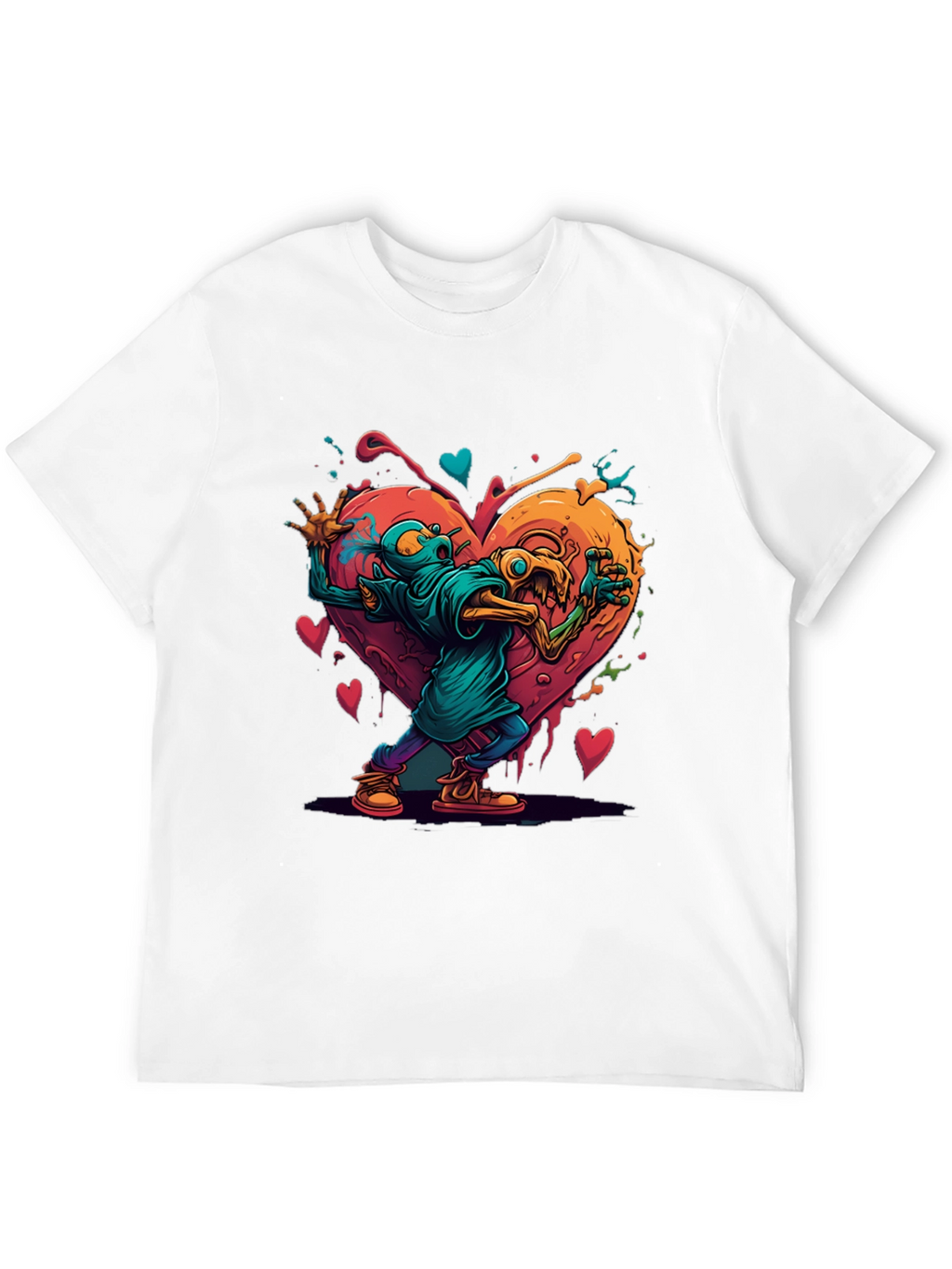 Funky Monster Heart Graphic T-Shirt
