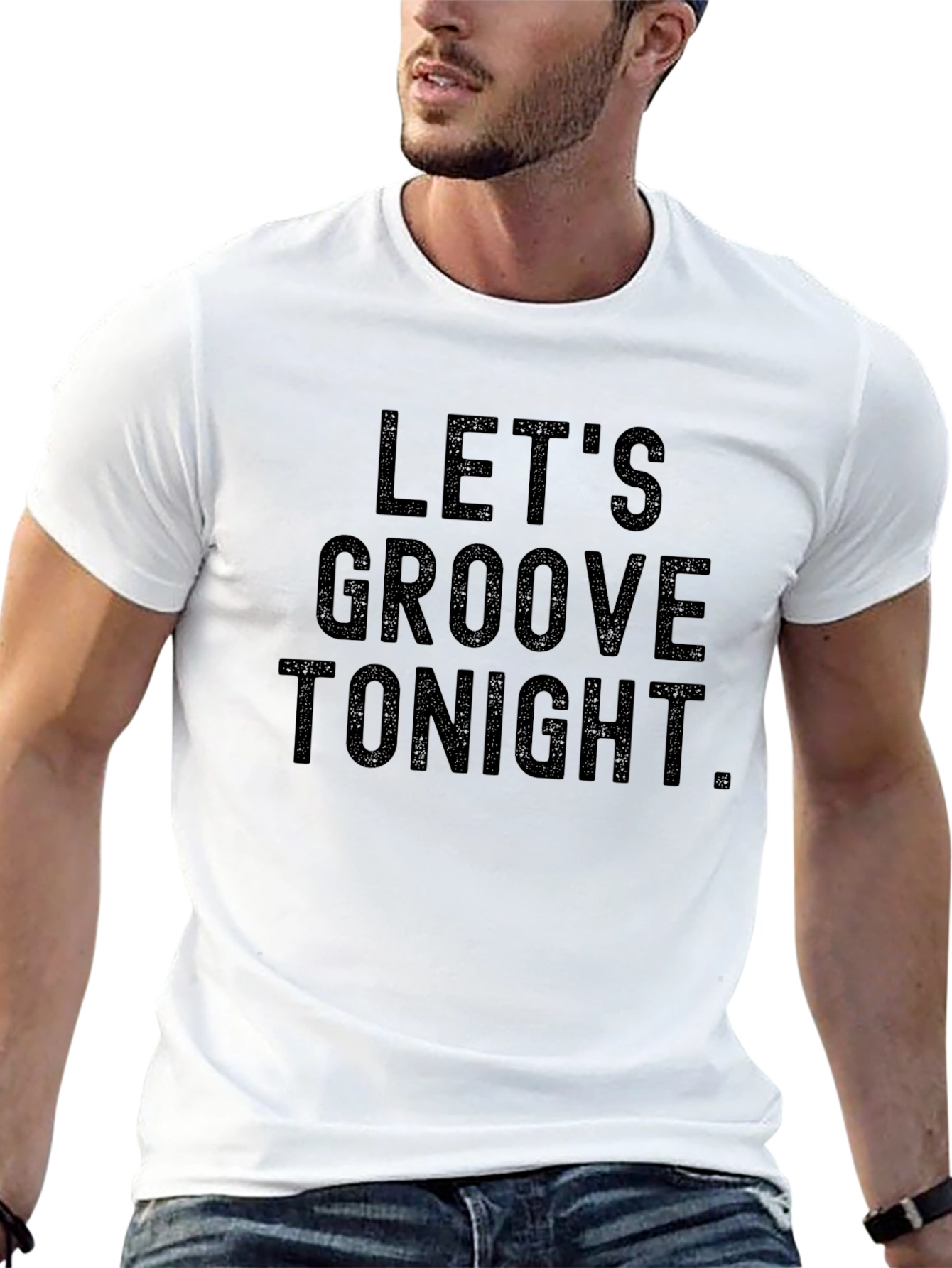 Lets Groove Tonight Black Graphic Tee