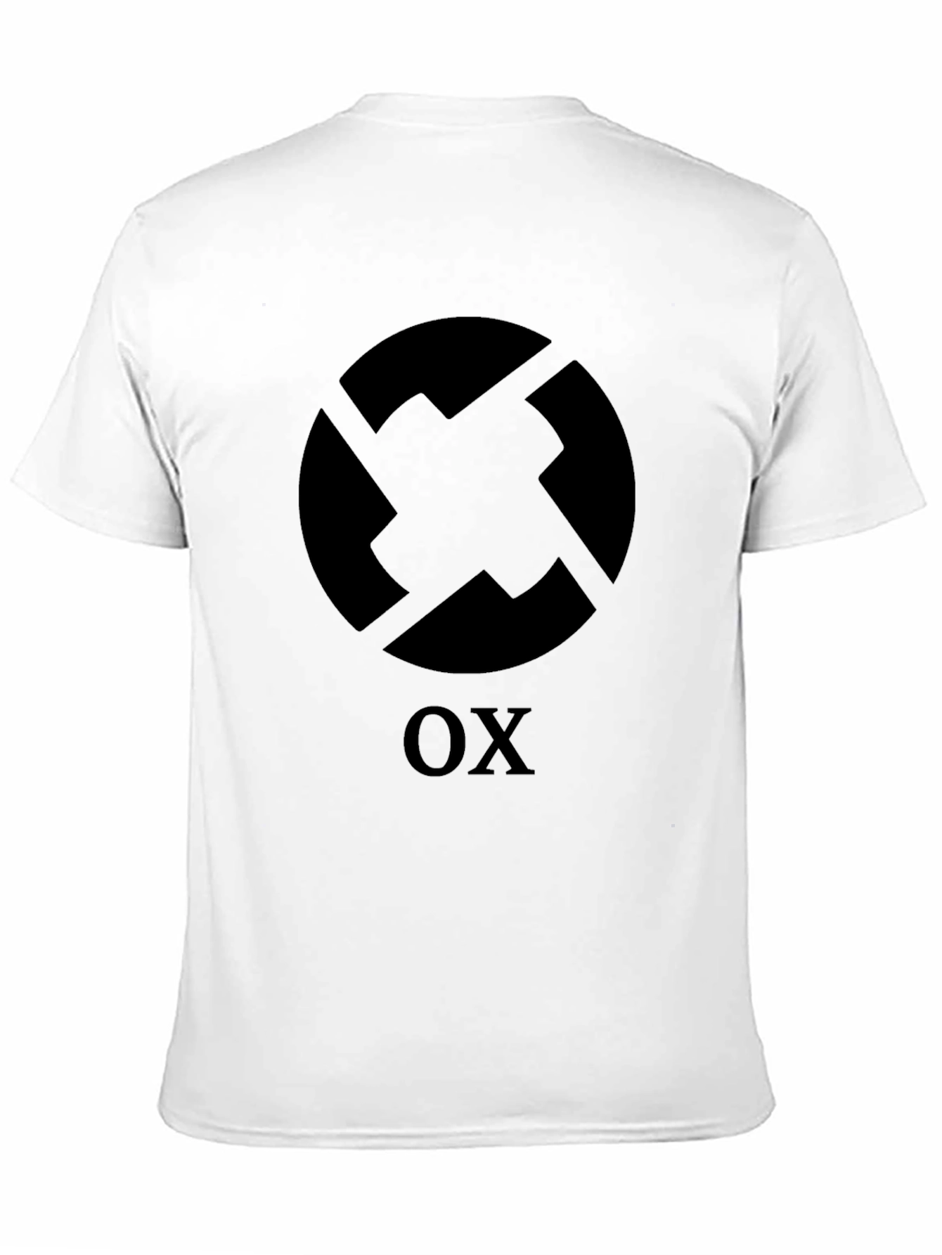 Geometric OX Graphic Black T-Shirt