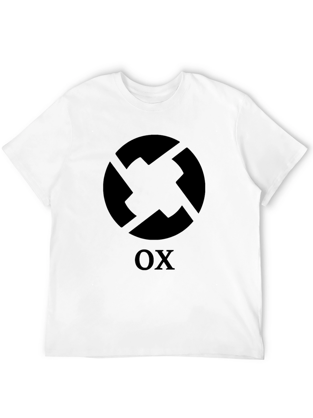 Geometric OX Graphic Black T-Shirt