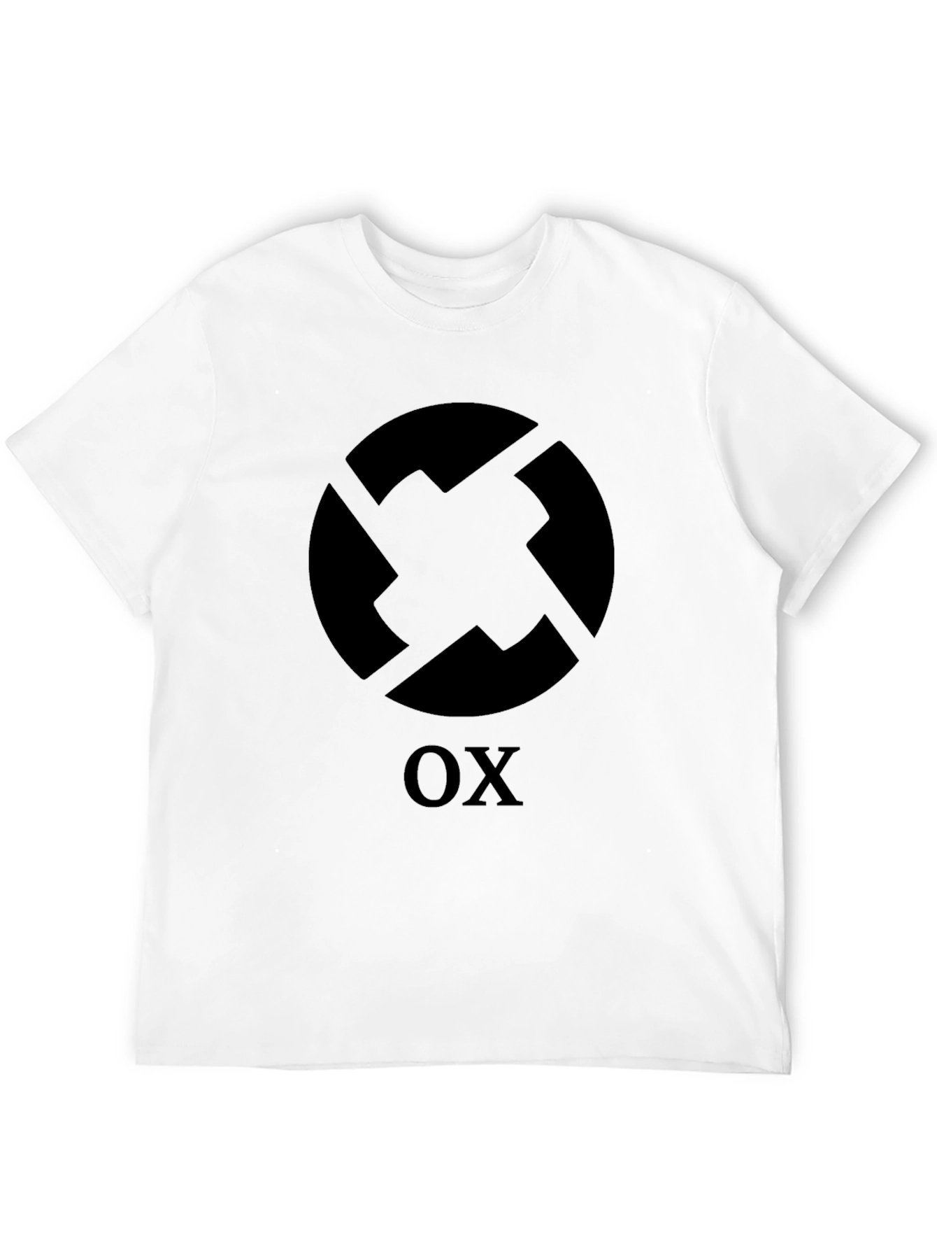 Geometric OX Graphic Black T-Shirt