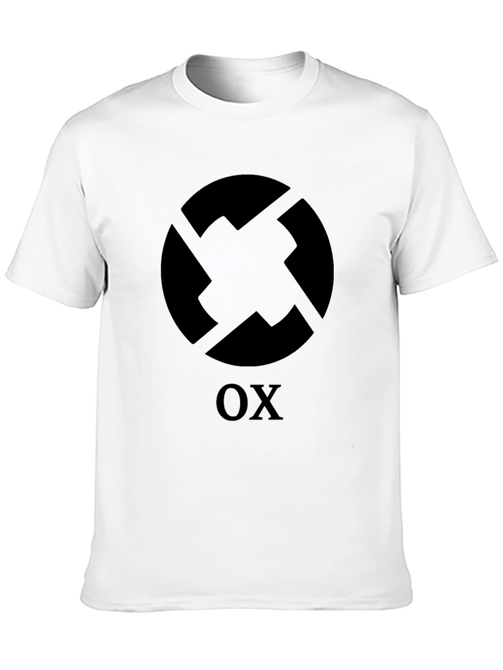 Geometric OX Graphic Black T-Shirt