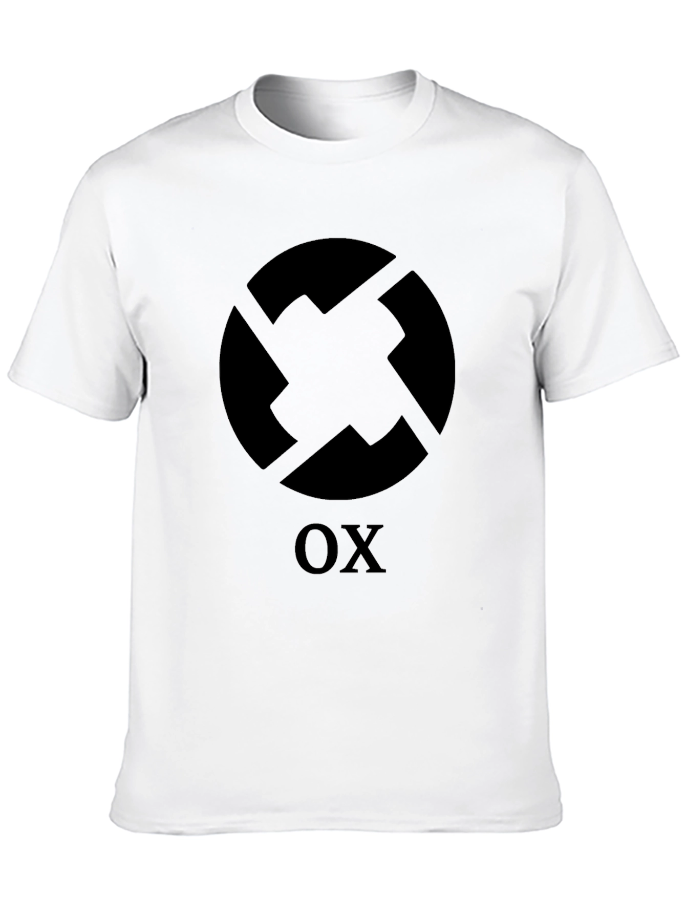 Geometric OX Graphic Black T-Shirt