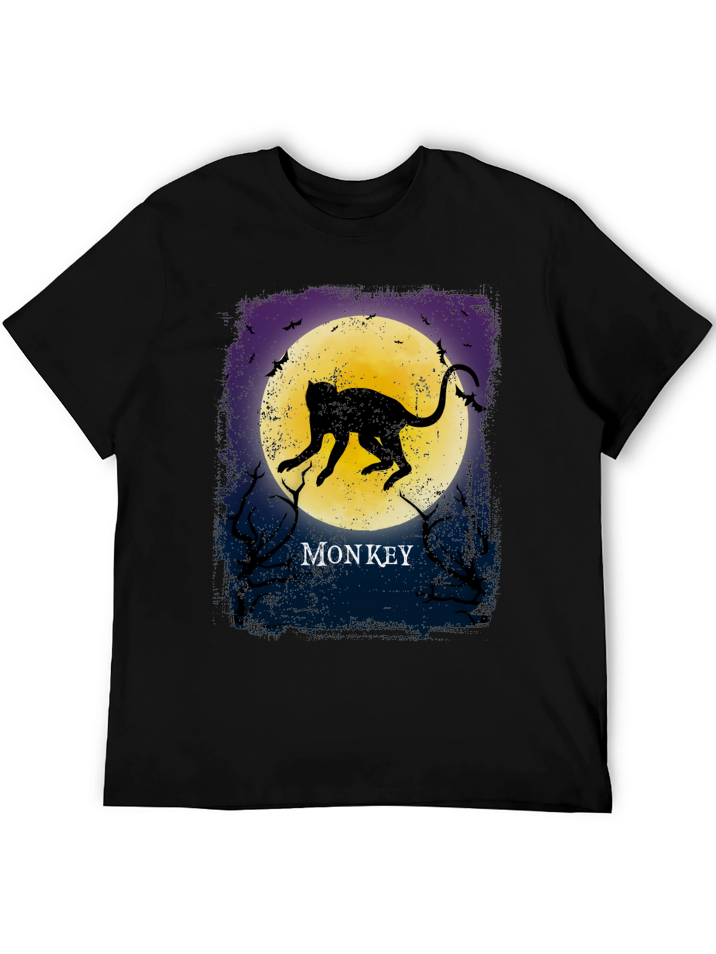 Monkey Silhouette T-Shirt - Moonlit Graphic Tee