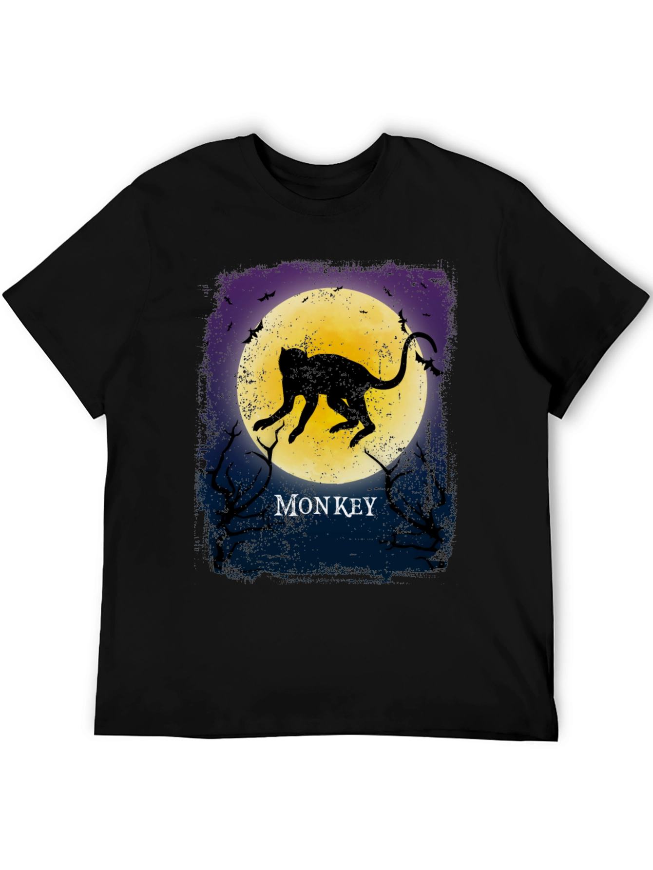 Monkey Silhouette T-Shirt - Moonlit Graphic Tee