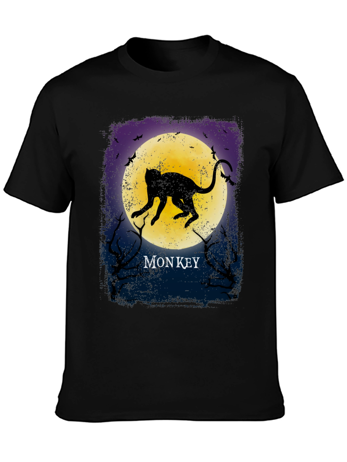 Monkey Silhouette T-Shirt - Moonlit Graphic Tee