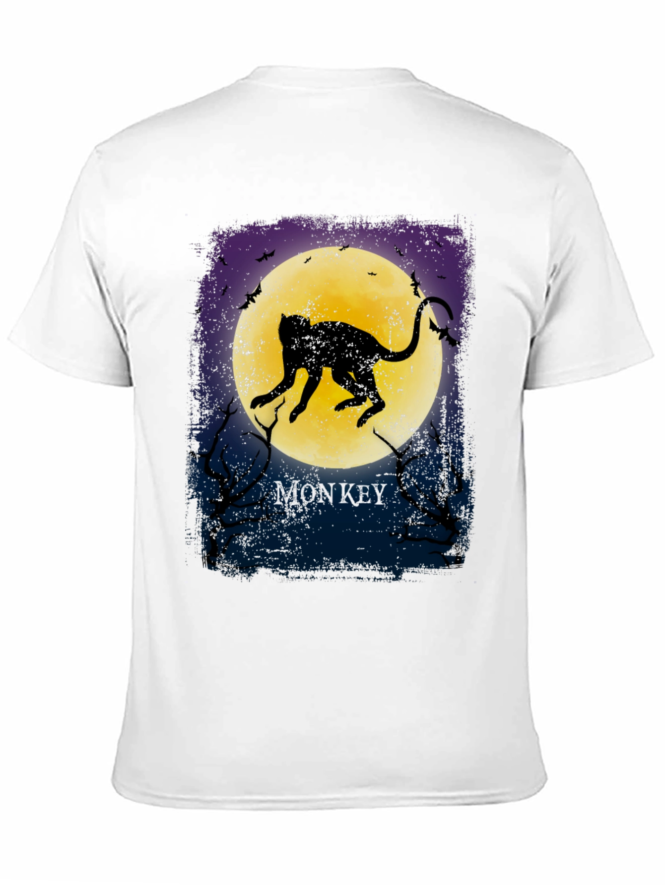 Monkey Silhouette T-Shirt - Moonlit Graphic Tee