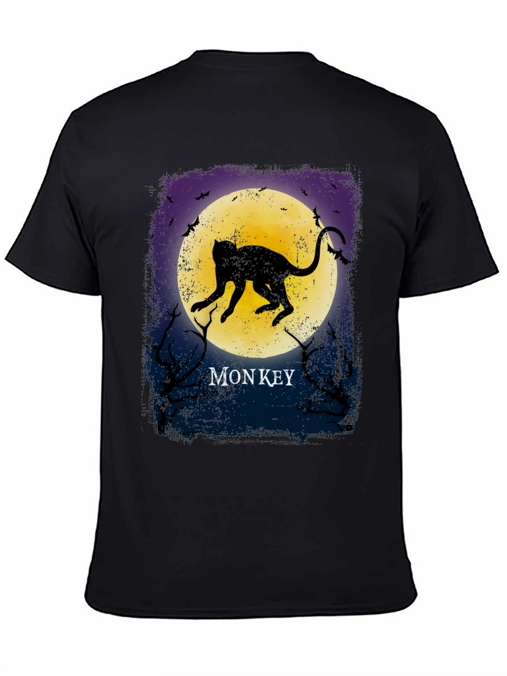 Monkey Silhouette T-Shirt - Moonlit Graphic Tee