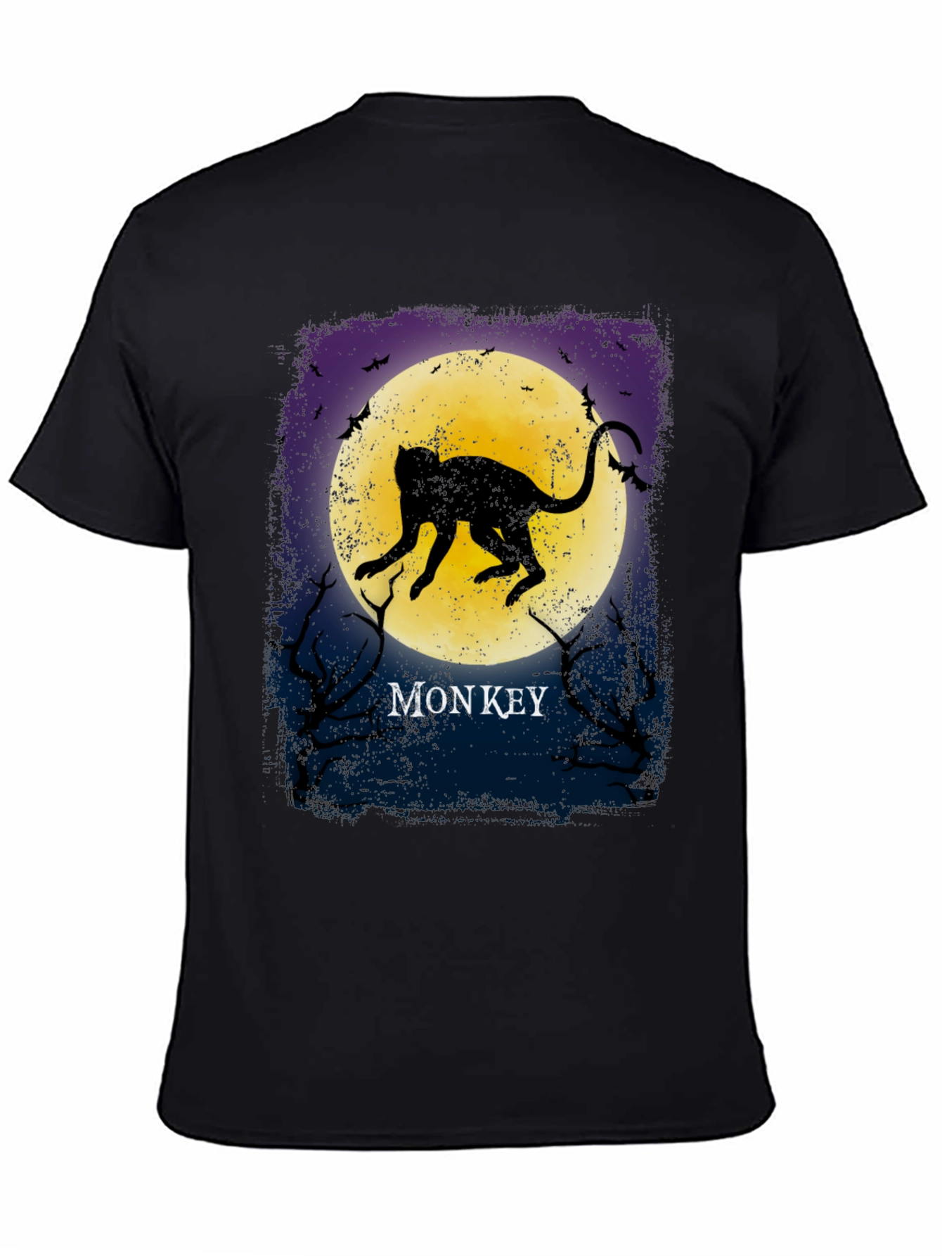 Monkey Silhouette T-Shirt - Moonlit Graphic Tee