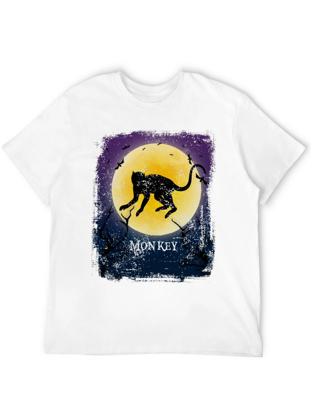 Monkey Silhouette T-Shirt - Moonlit Graphic Tee