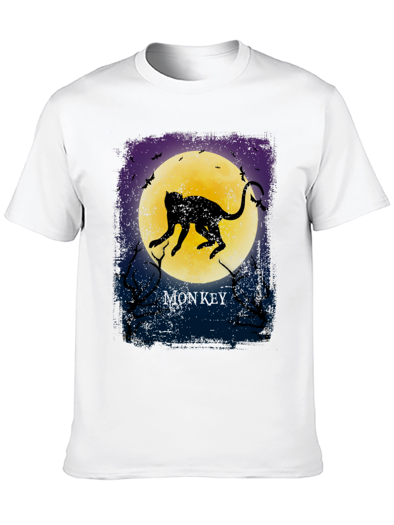 Monkey Silhouette T-Shirt - Moonlit Graphic Tee