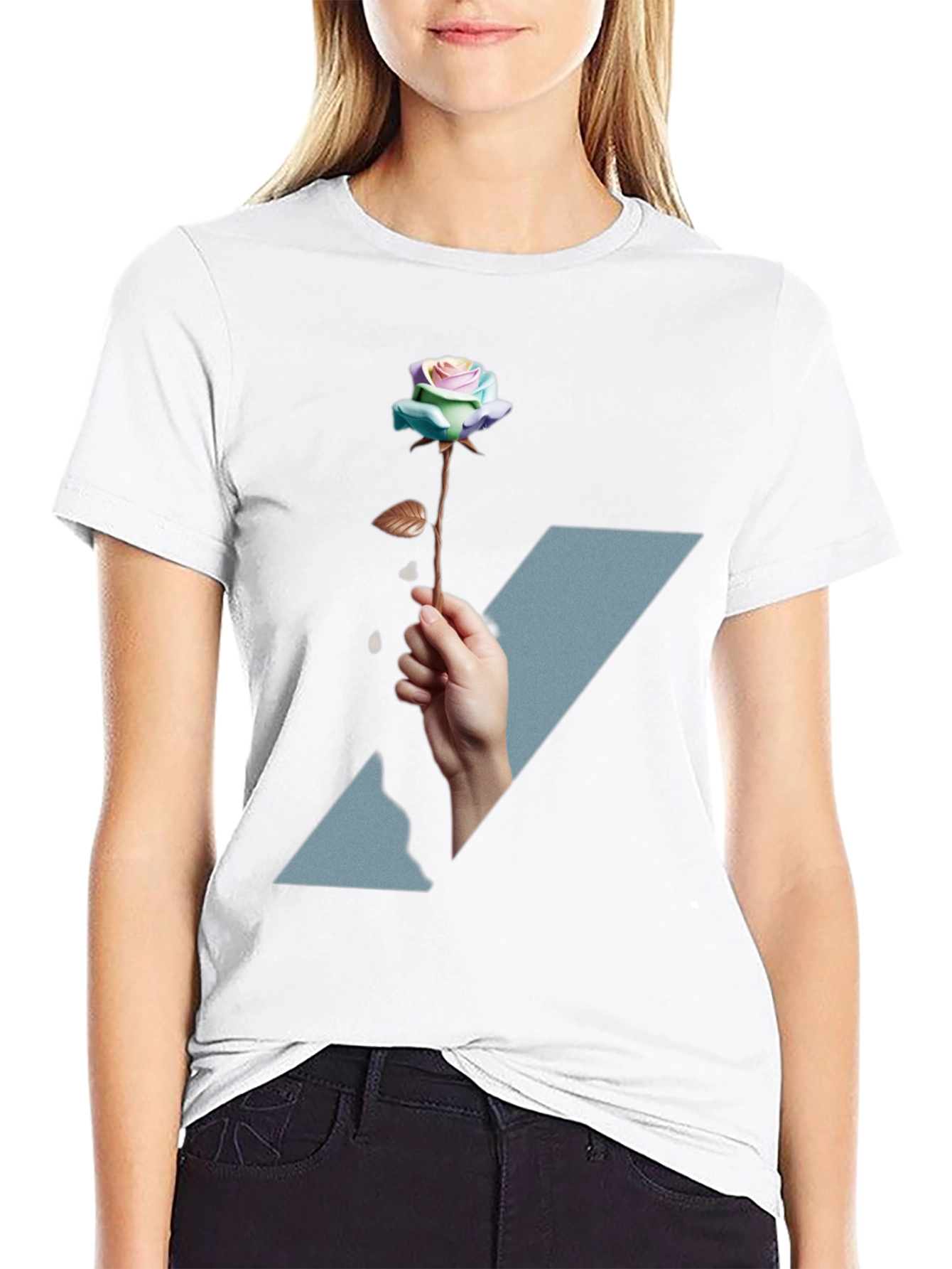 Rose Graphic Tee - Mens Fashion T-Shirt