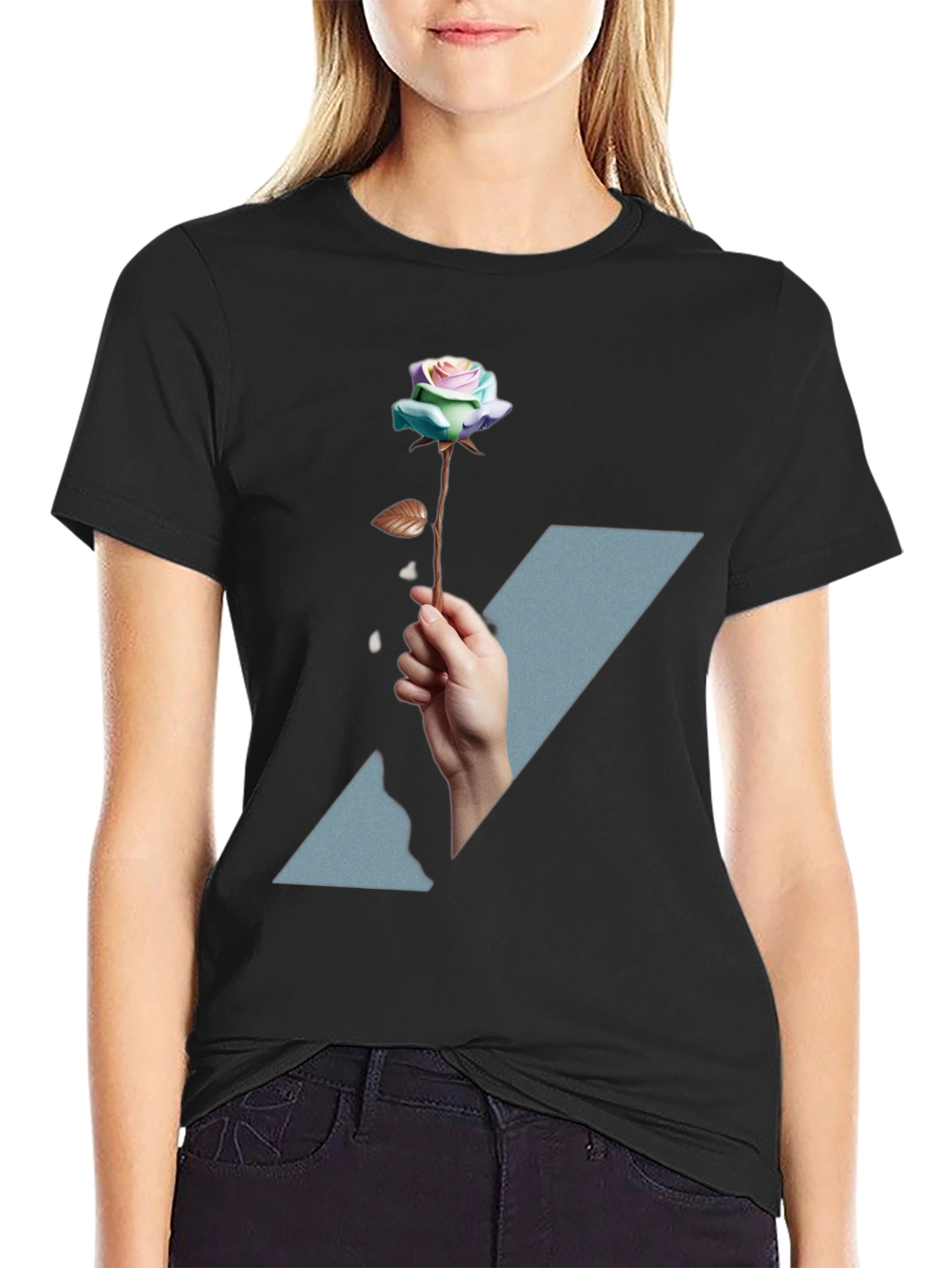 Rose Graphic Tee - Mens Fashion T-Shirt