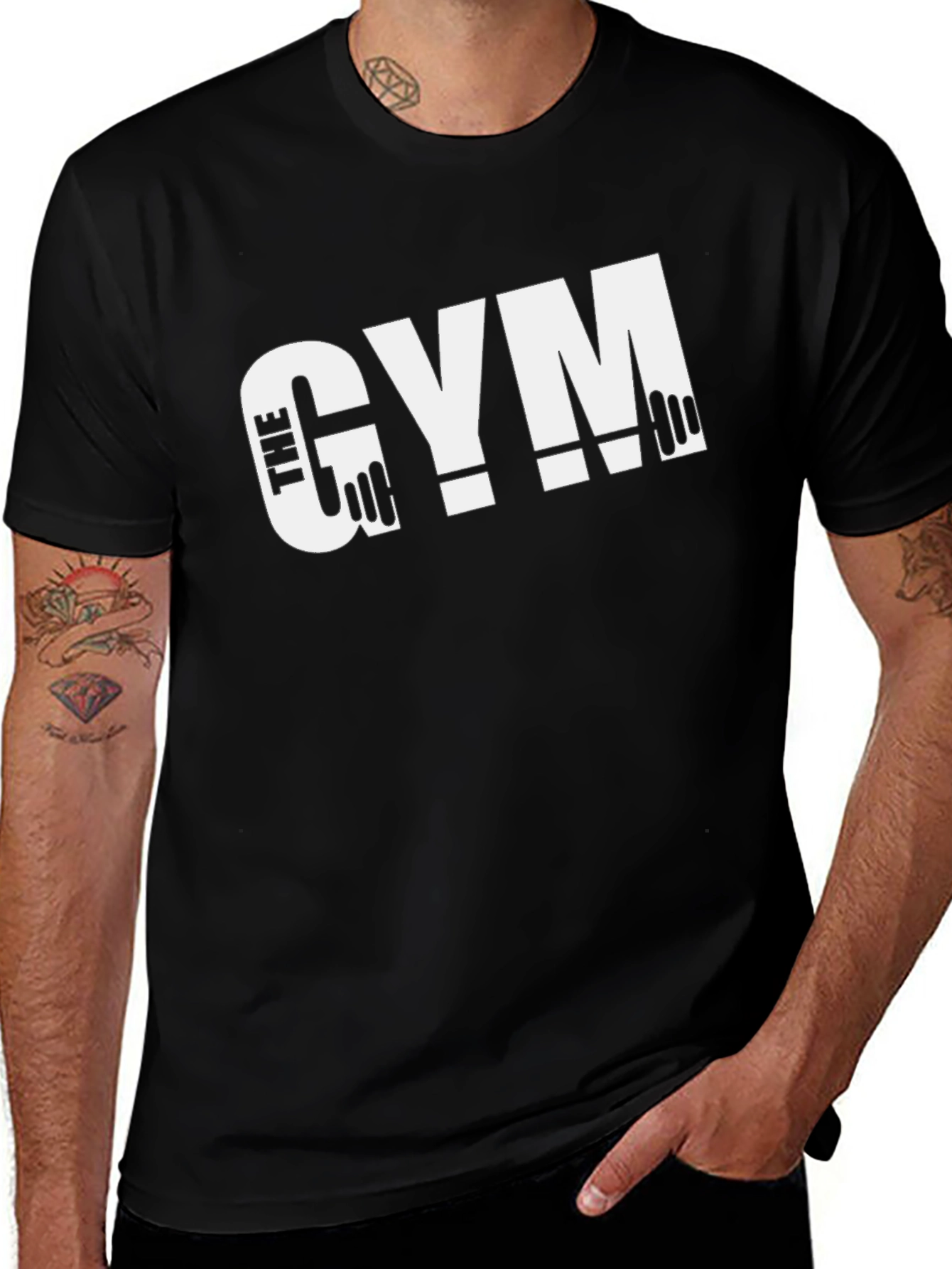 The Gym Black T-Shirt - Workout Ready!