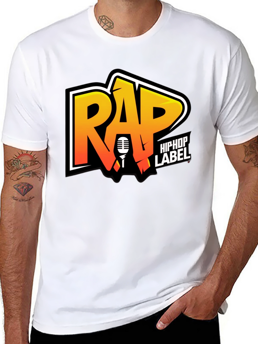RAP HipHop Label Graphic Tee