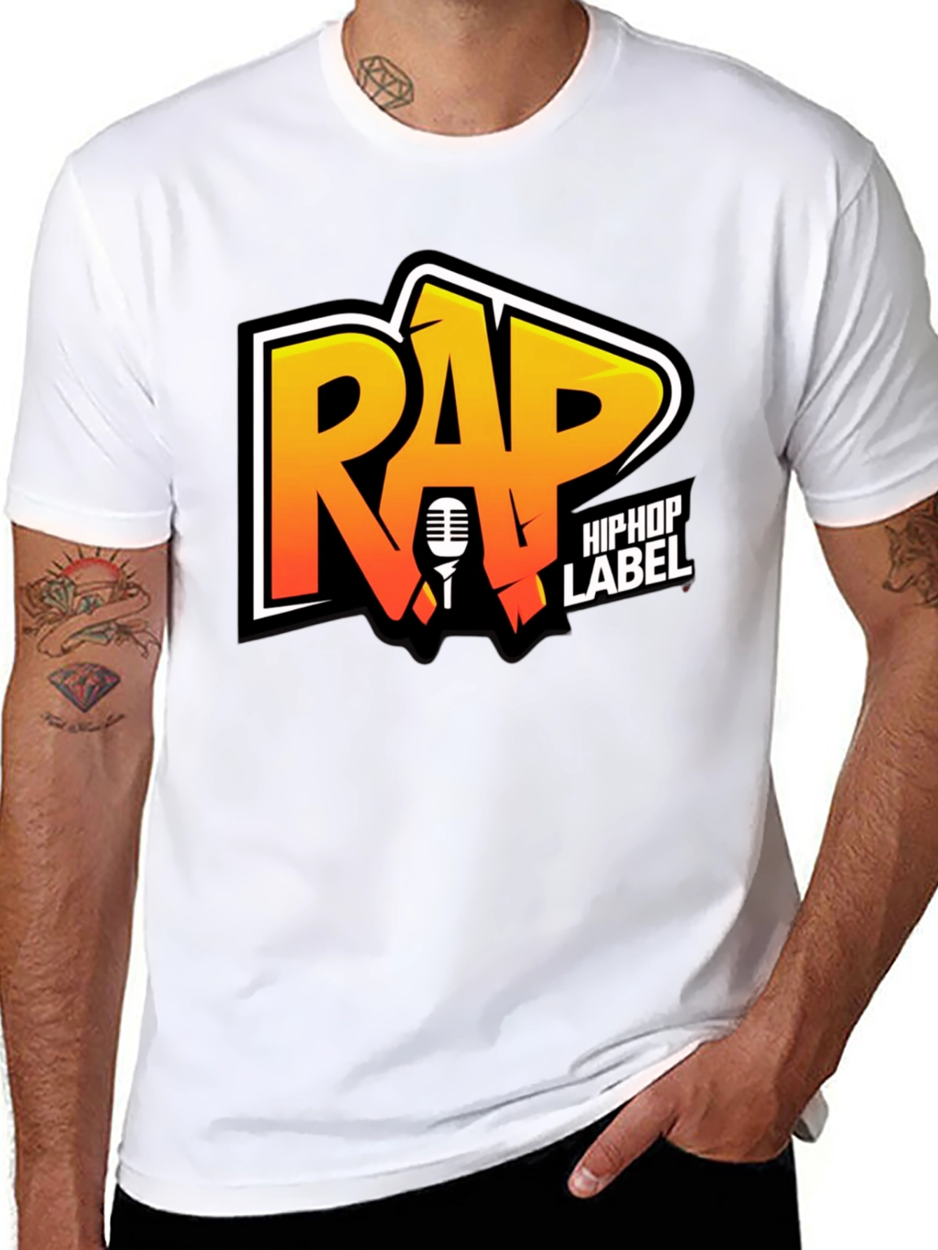 RAP HipHop Label Graphic Tee