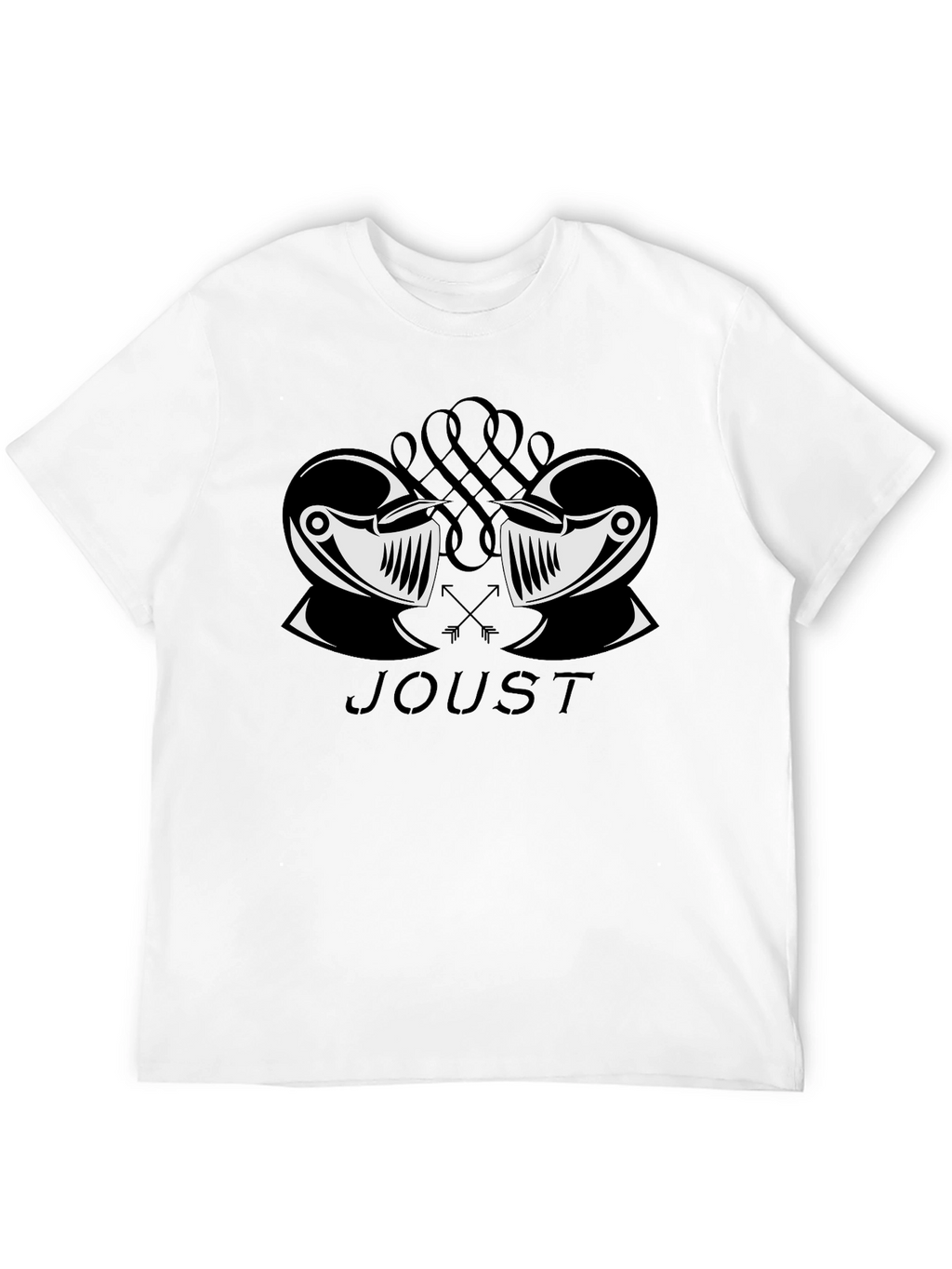 Jousting Knight Graphic Black T-Shirt