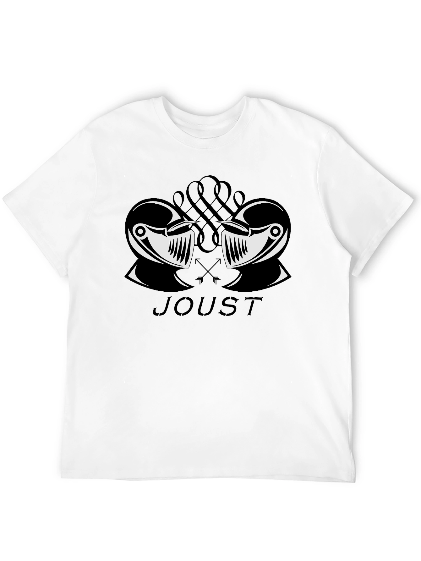 Jousting Knight Graphic Black T-Shirt