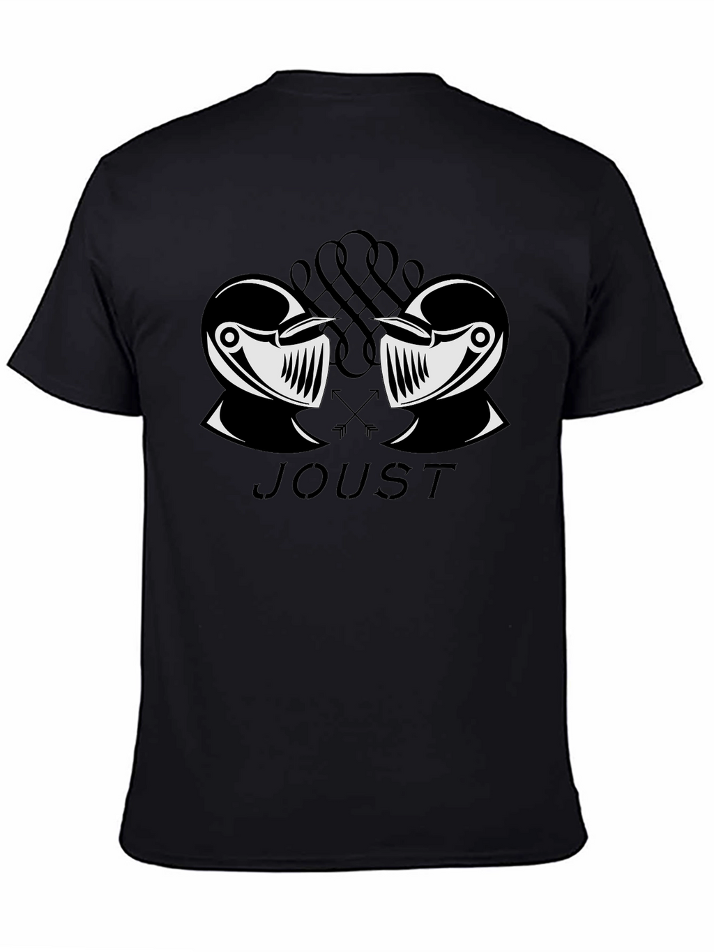 Jousting Knight Graphic Black T-Shirt