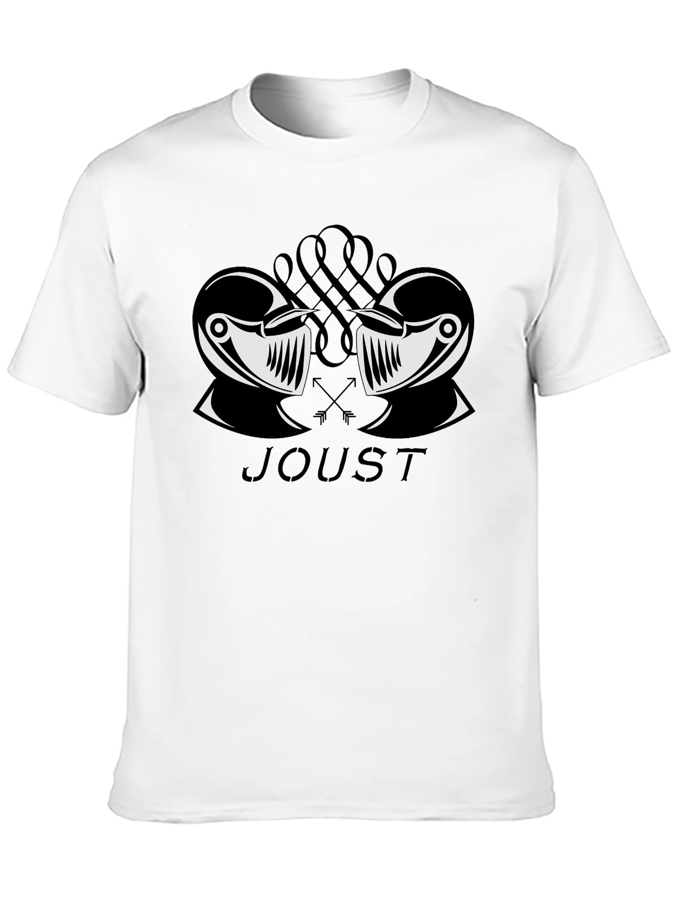 Jousting Knight Graphic Black T-Shirt