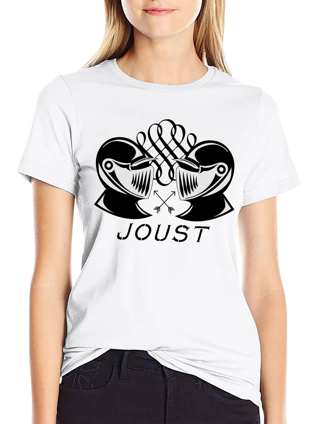 Jousting Knight Graphic Black T-Shirt