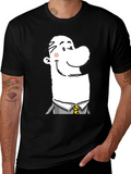 Cartoon Man Graphic T-Shirt