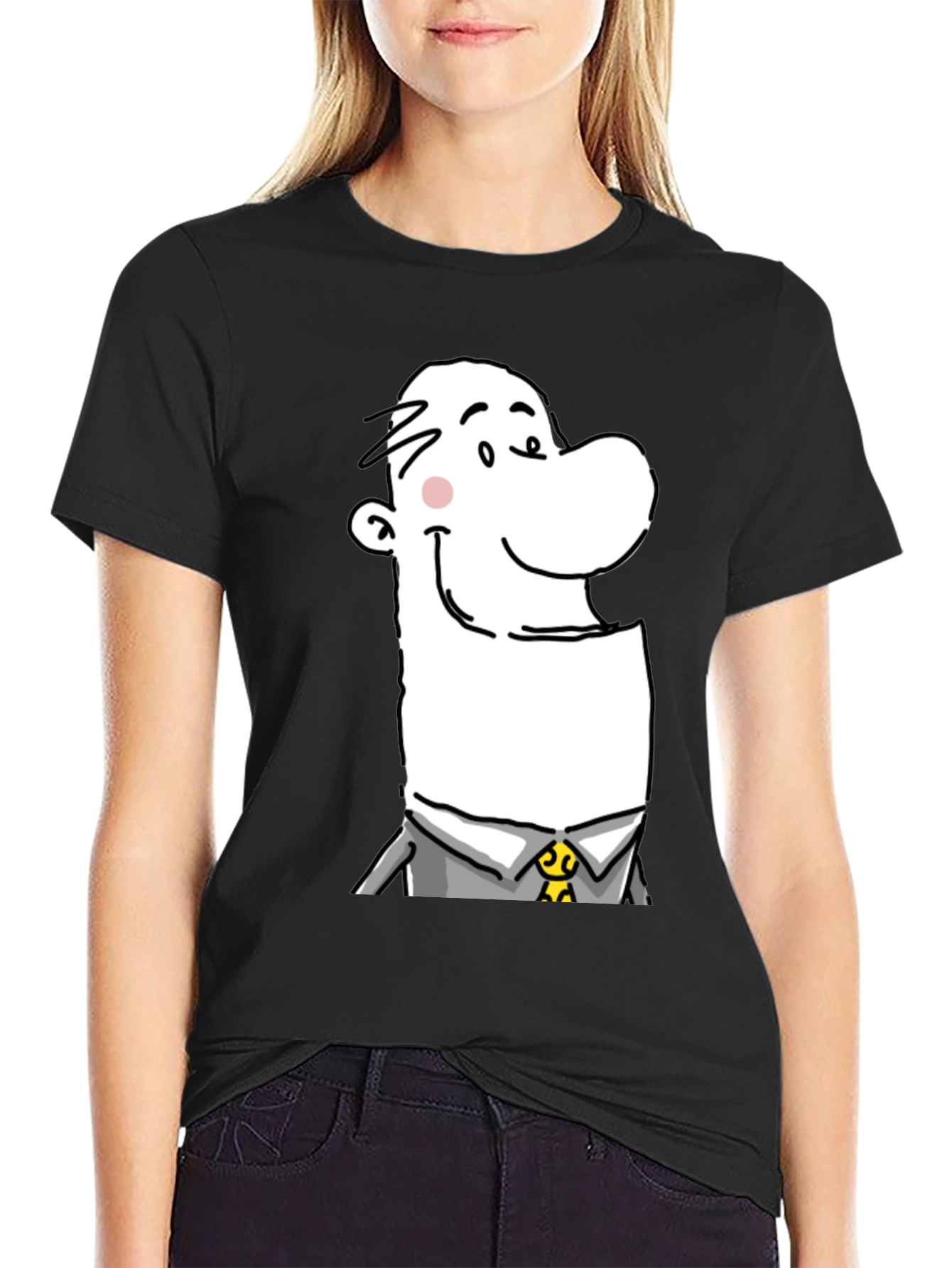 Cartoon Man Graphic T-Shirt