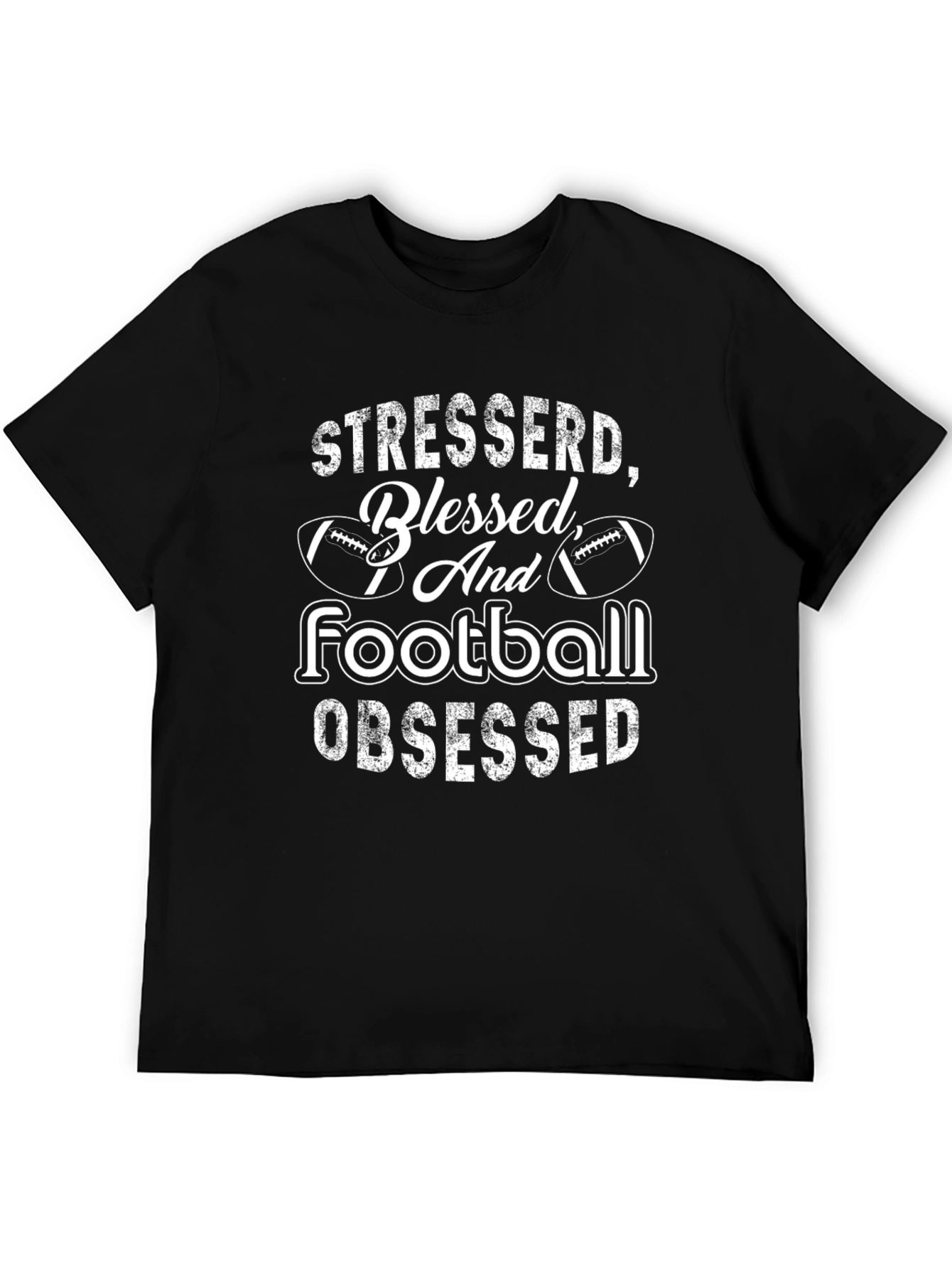 Stressed Blessed Football Obsessed Tee
