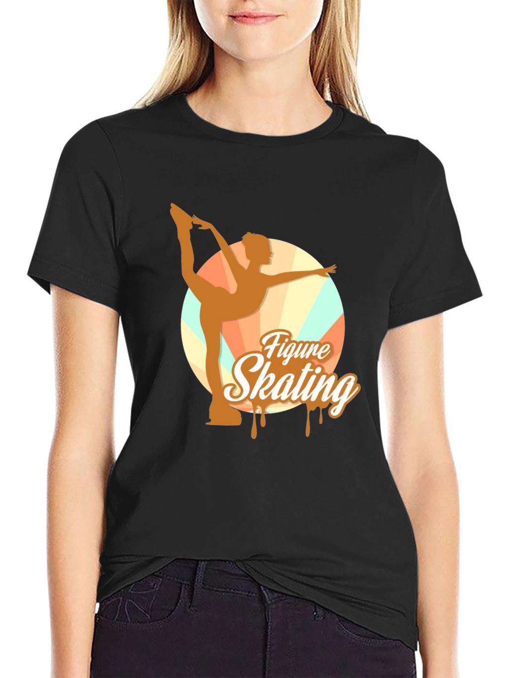 Figure Skating Graphic Tee - Black Unisex T-Shirt