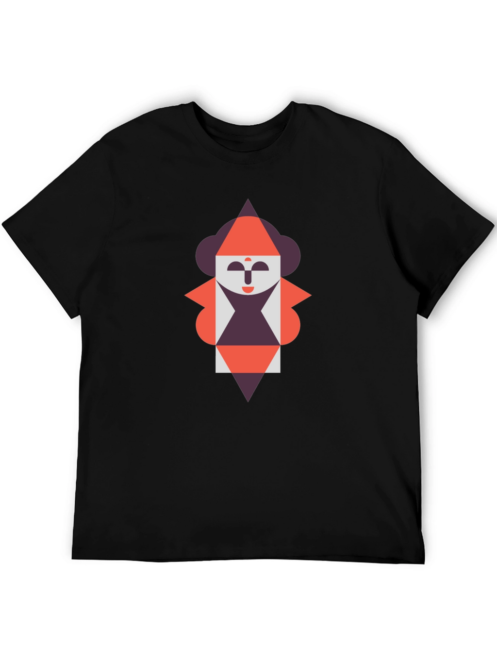 Geometric Figure Graphic Tee - Unique Design