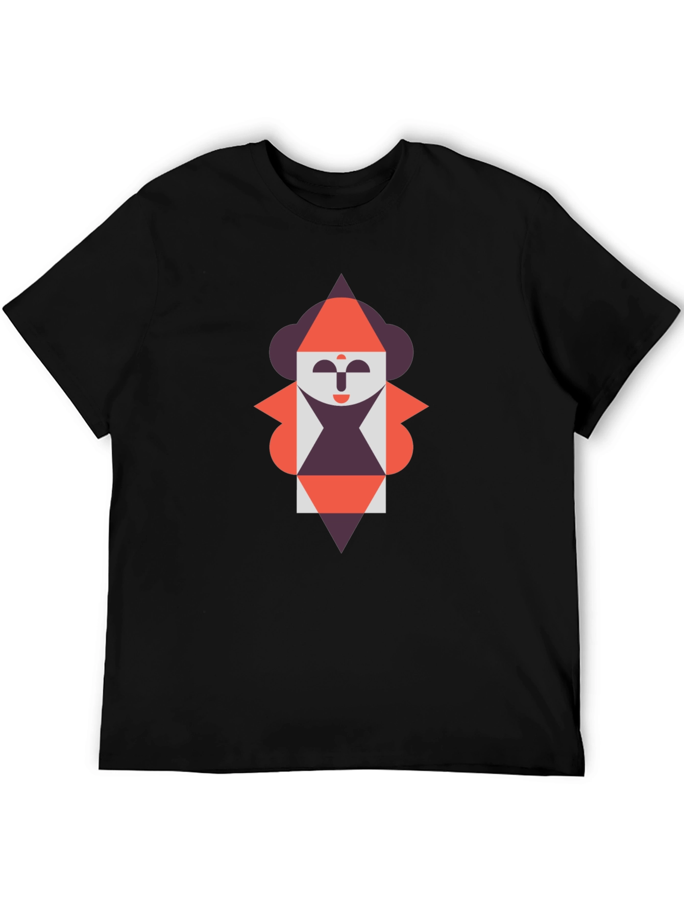 Geometric Figure Graphic Tee - Unique Design