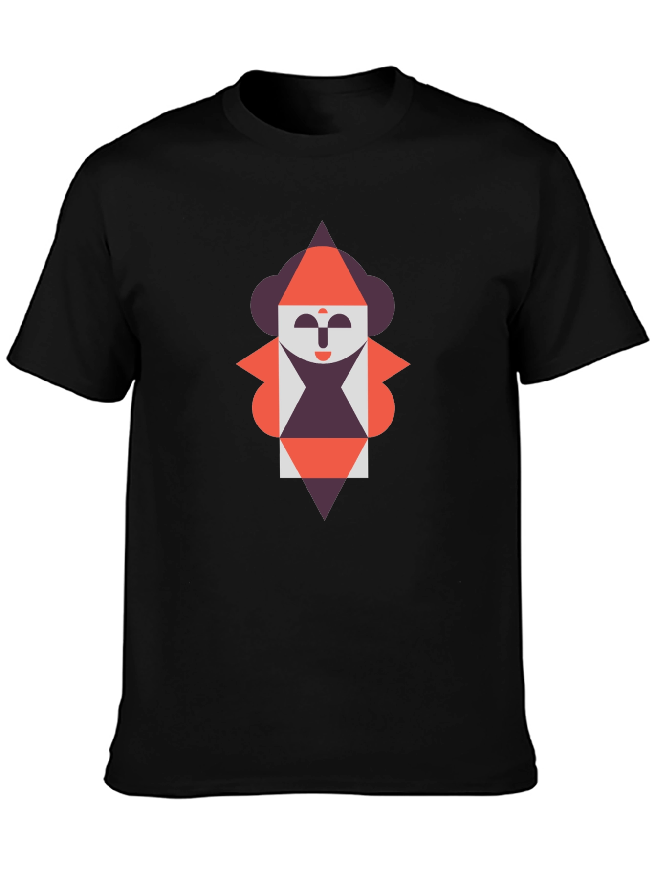 Geometric Figure Graphic Tee - Unique Design