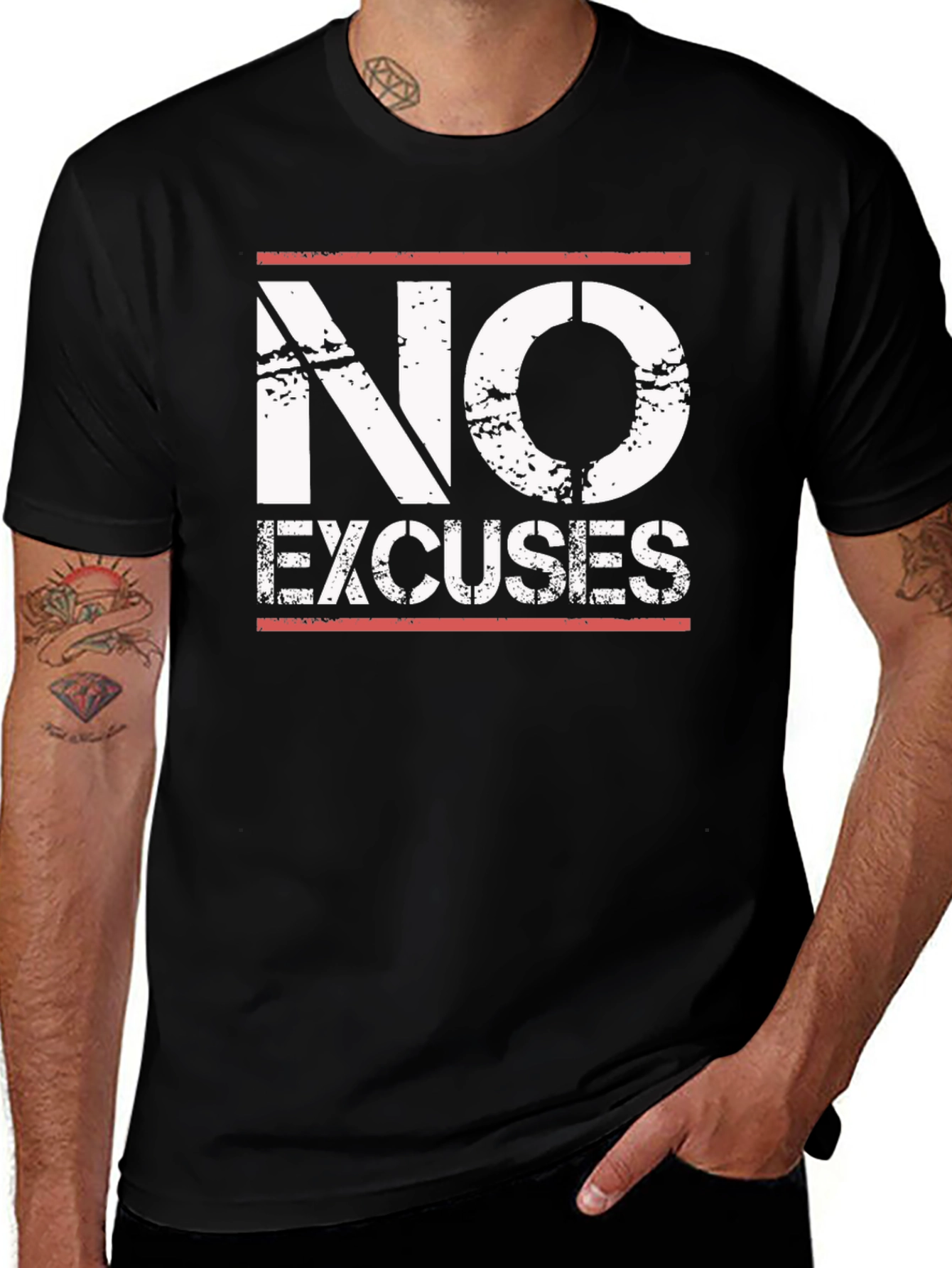 No Excuses Graphic T-Shirt - Black