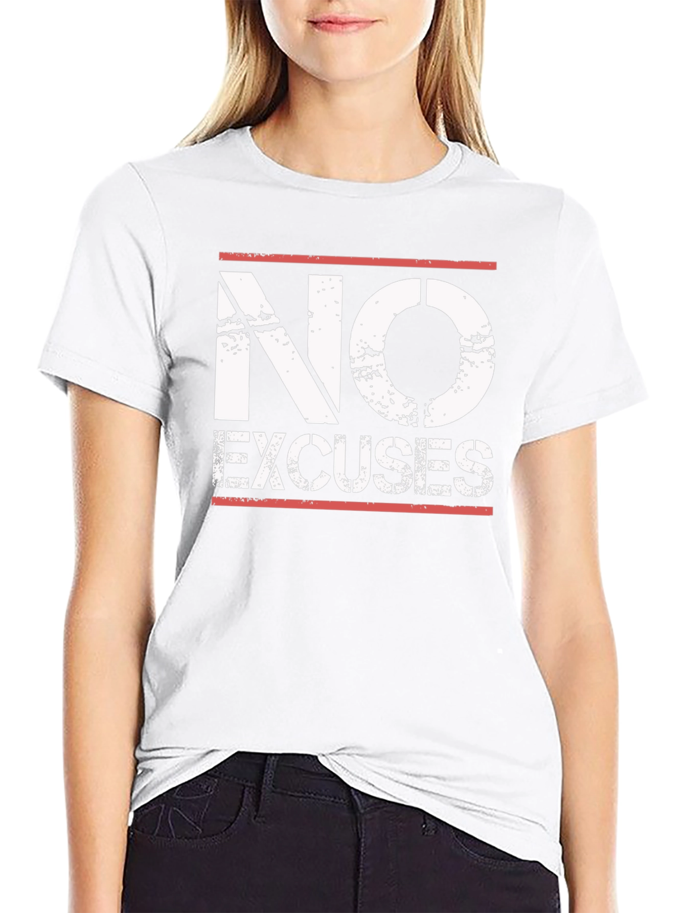 No Excuses Graphic T-Shirt - Black