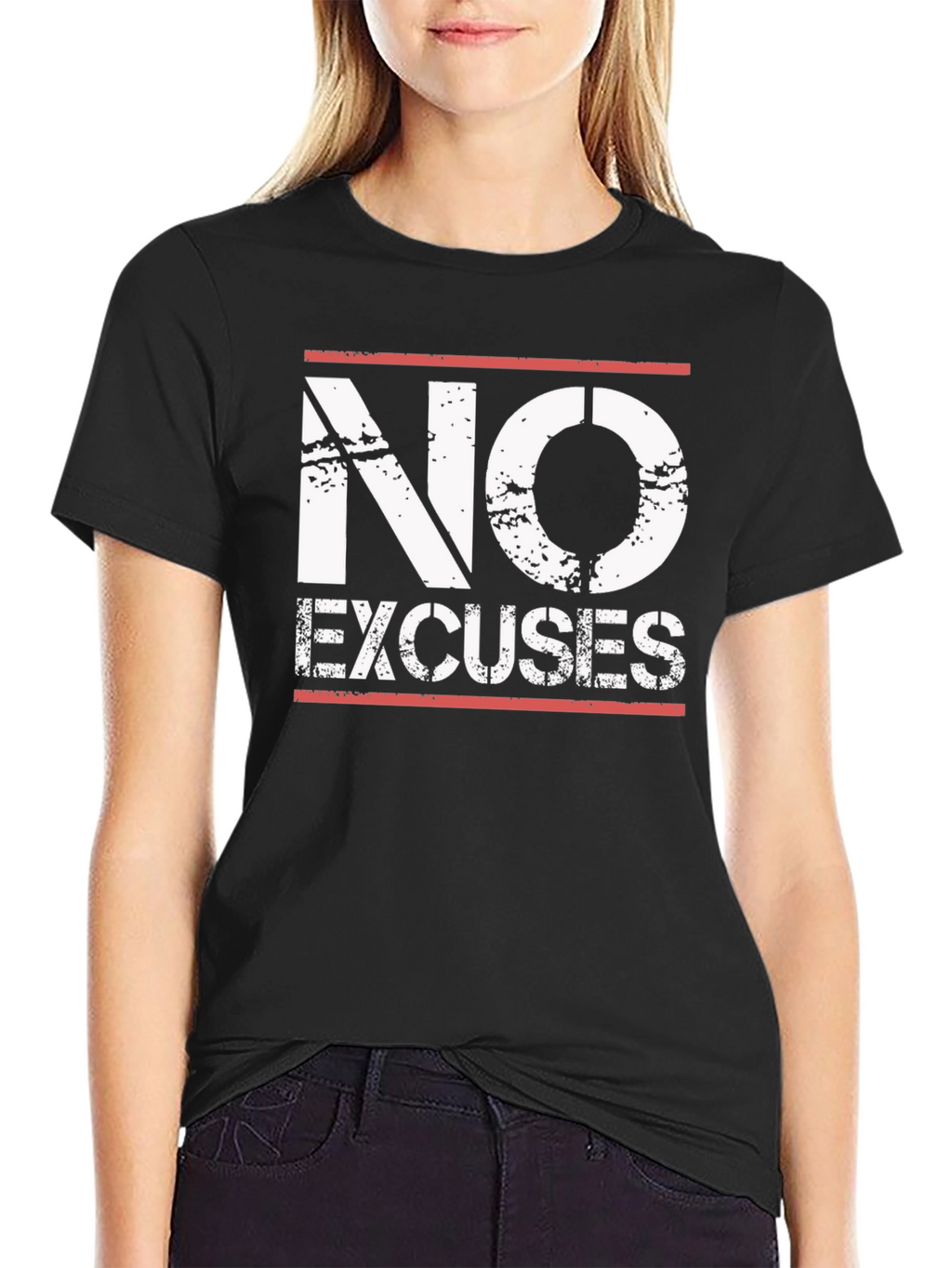 No Excuses Graphic T-Shirt - Black