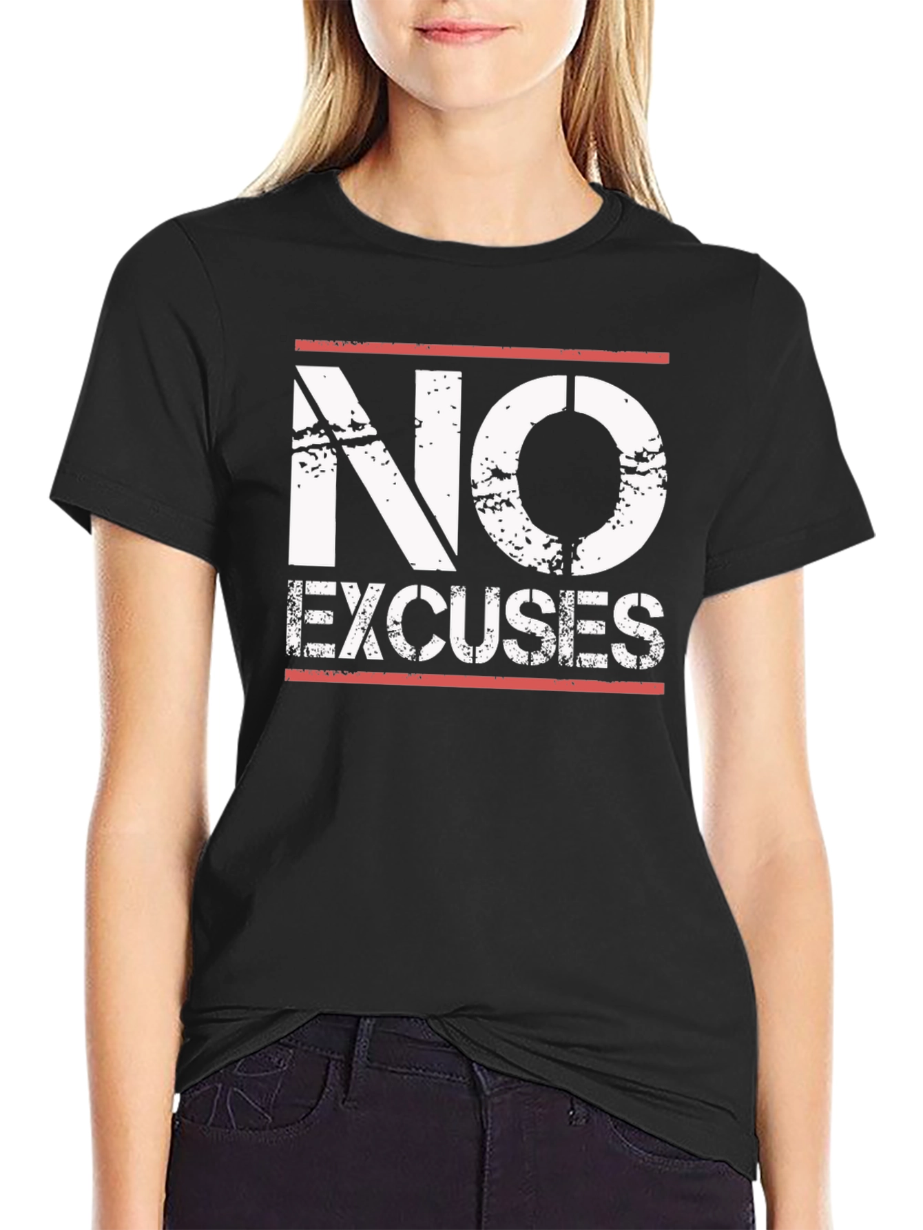 No Excuses Graphic T-Shirt - Black