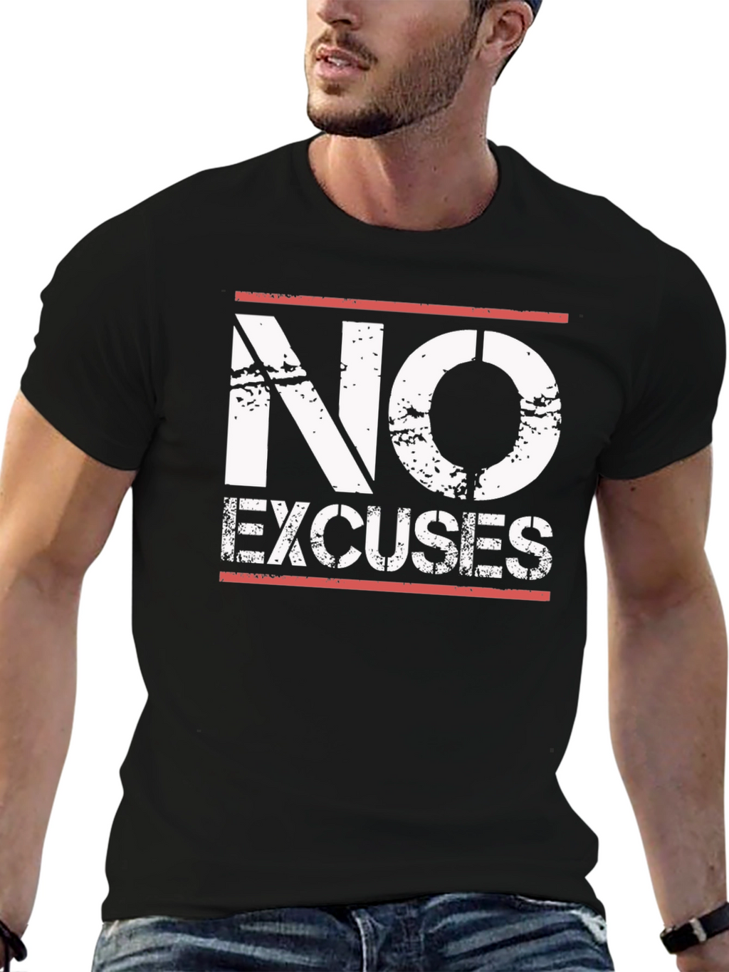 No Excuses Graphic T-Shirt - Black