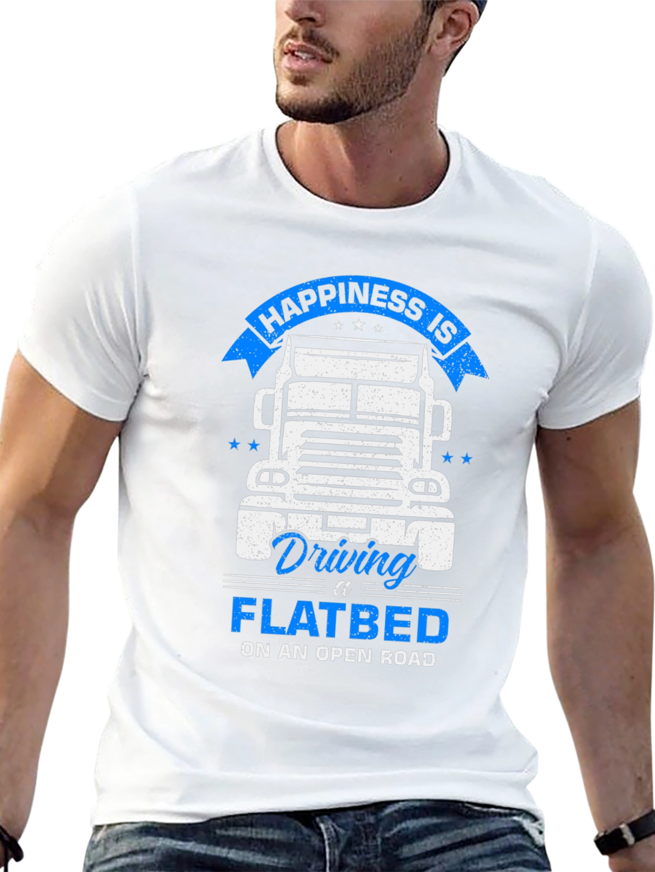 Happiness Flatbed Trucker T-Shirt - Open Road Comfort