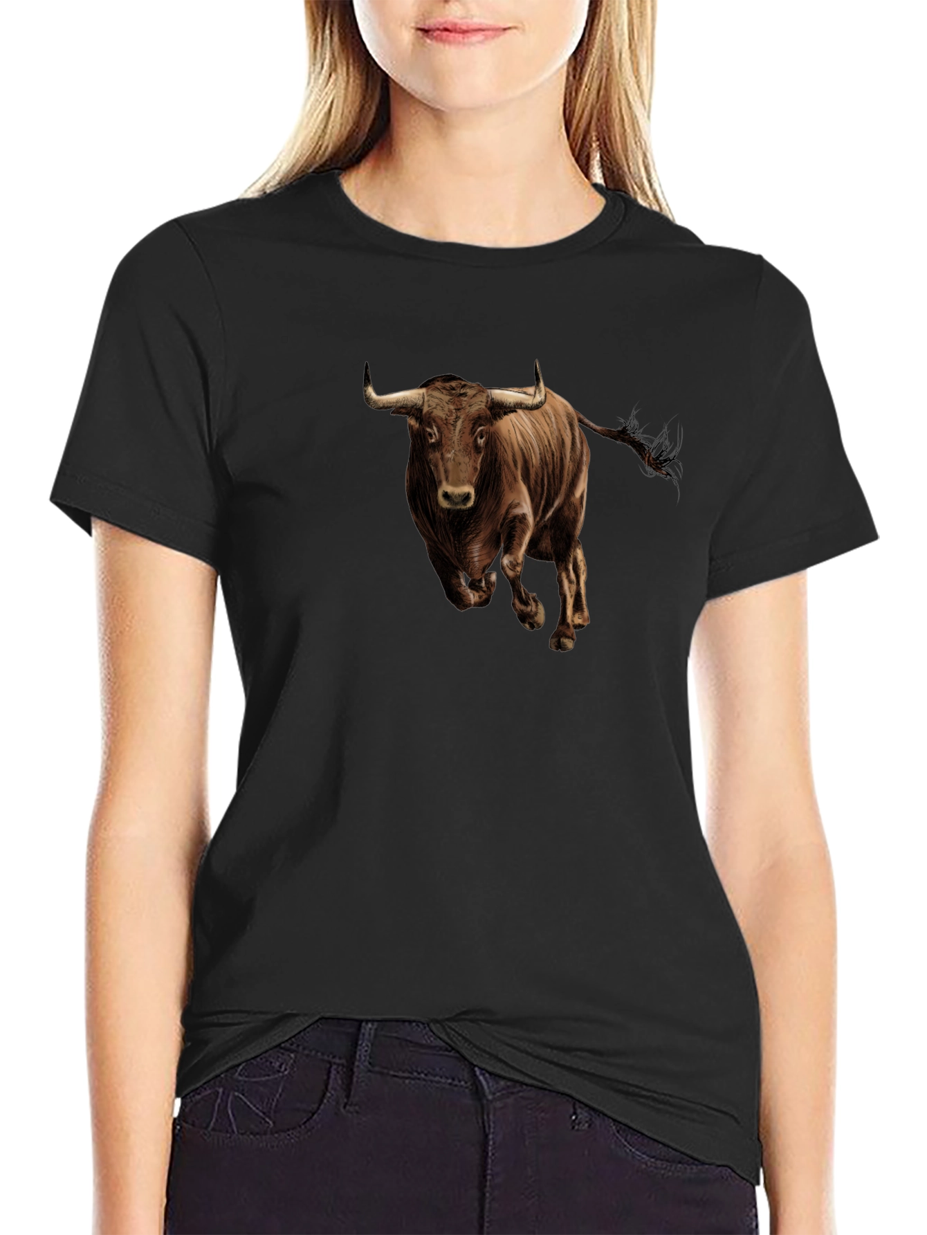 Bold Bull Graphic T-Shirt - Black