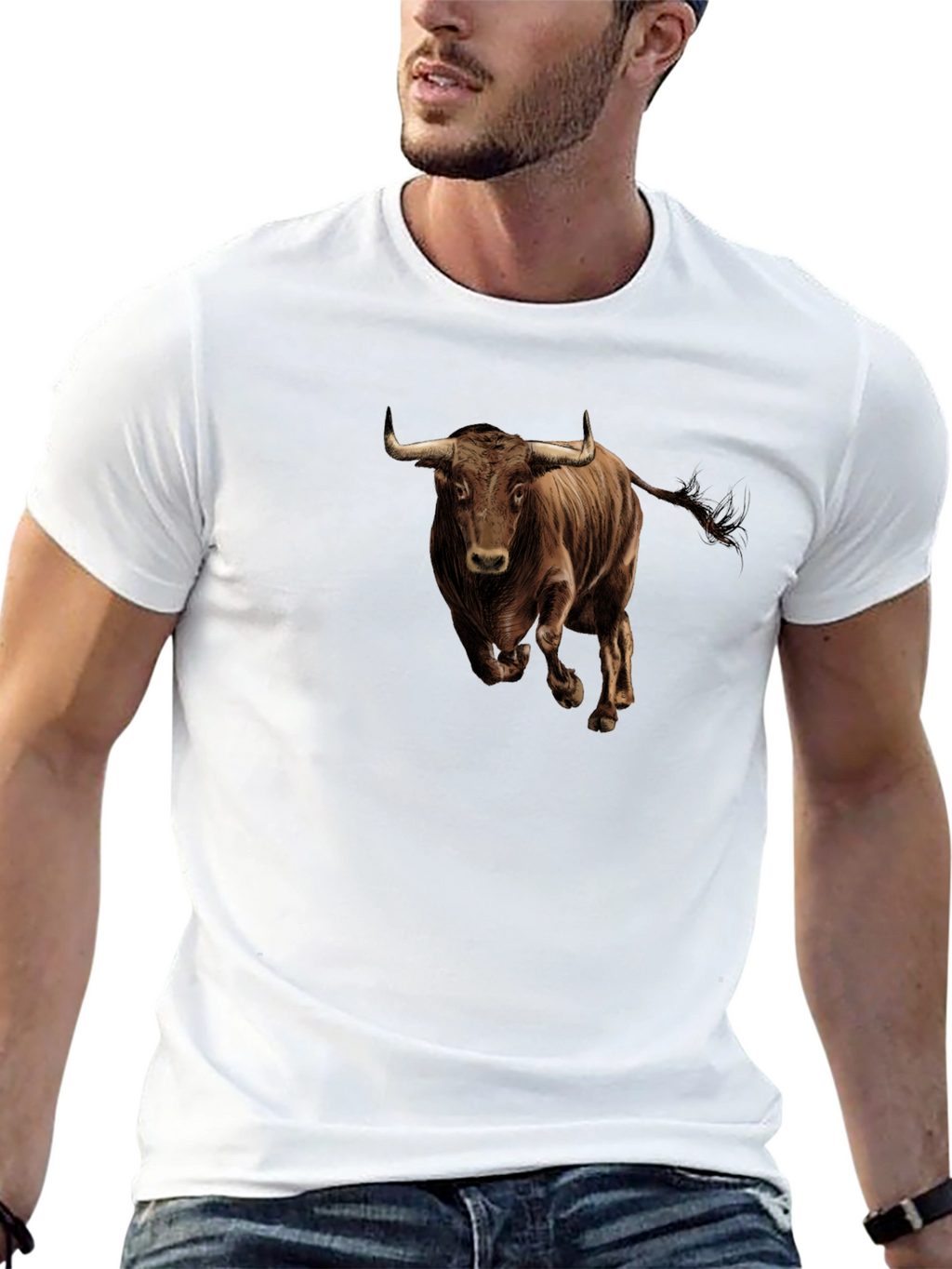 Bold Bull Graphic T-Shirt - Black